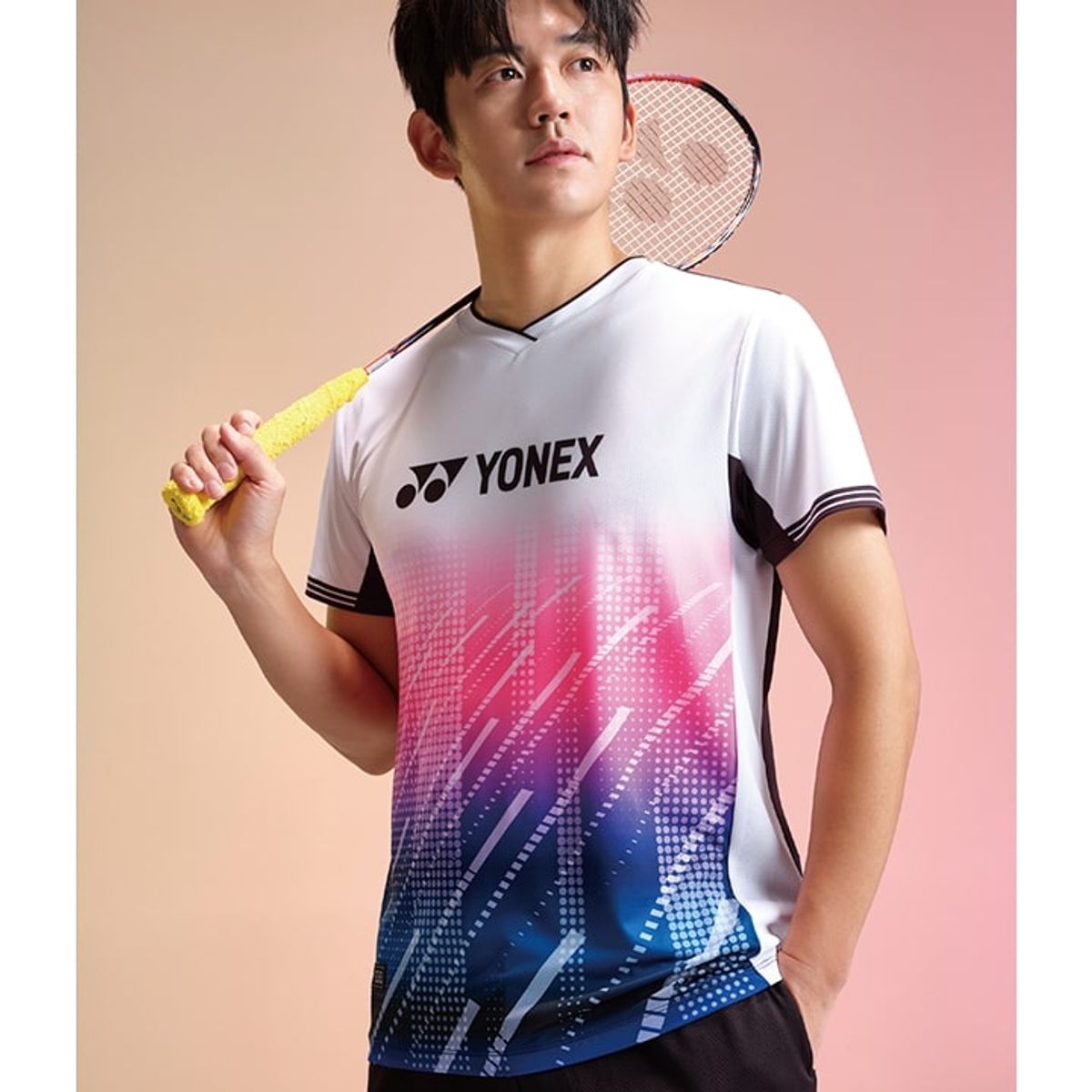 요넥스(YONEX) 241TS015M 네온 핑크 남성용 스피드 무드 게임웨어