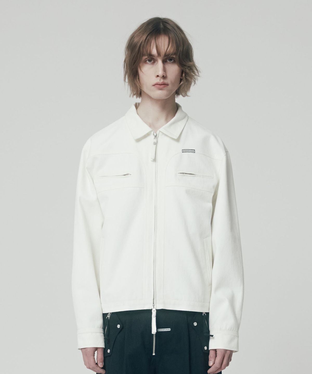 더바이닐하우스(THEVINYLHOUSE) BABBITT BUCKLE WORK JACKET CREAM (VH2ESUJ240A)