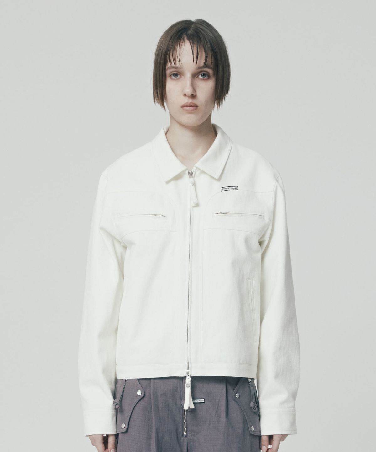 더바이닐하우스(THEVINYLHOUSE) BABBITT BUCKLE WORK JACKET CREAM (VH2ESUJ240A)