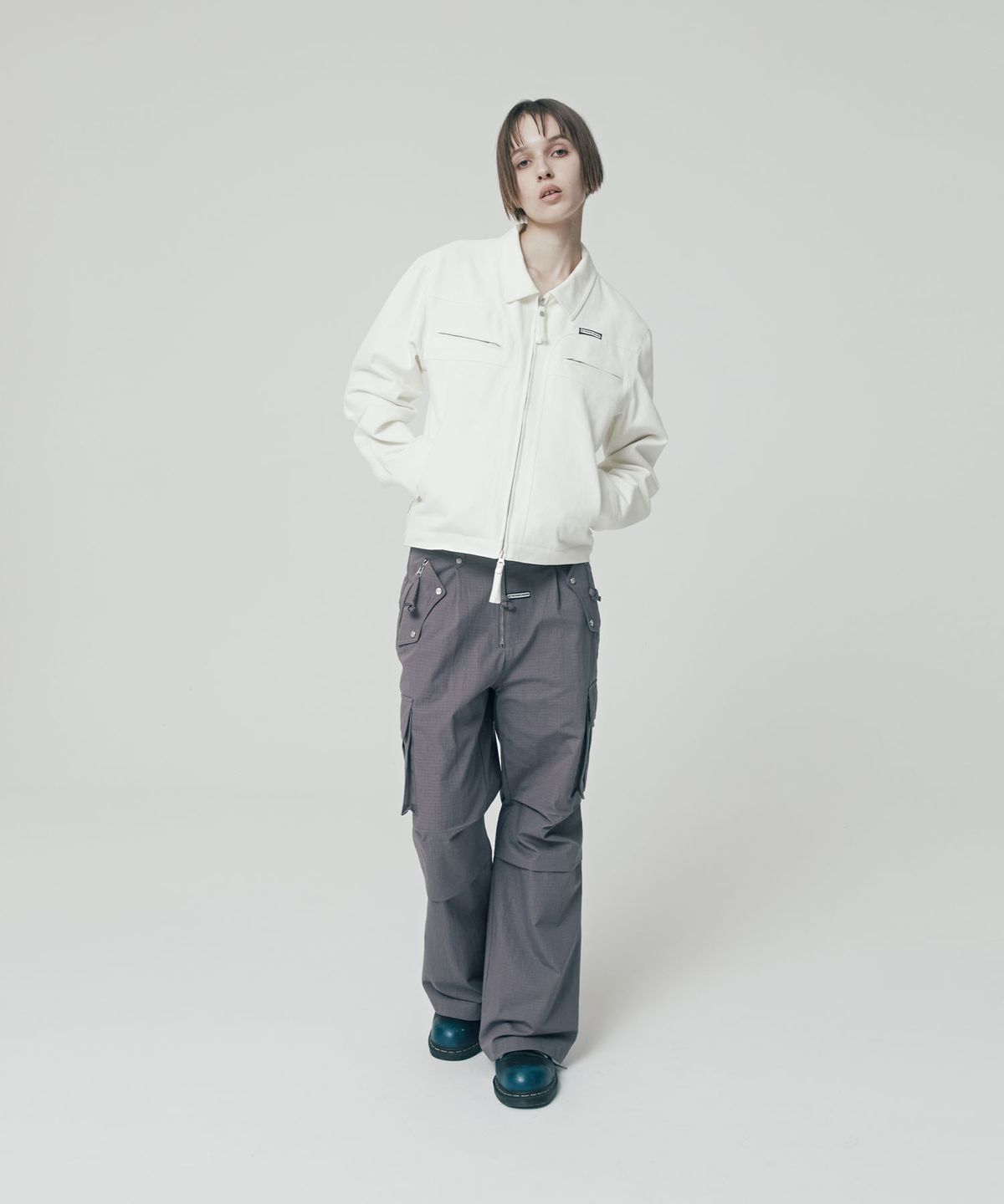 더바이닐하우스(THEVINYLHOUSE) BABBITT BUCKLE WORK JACKET CREAM (VH2ESUJ240A)
