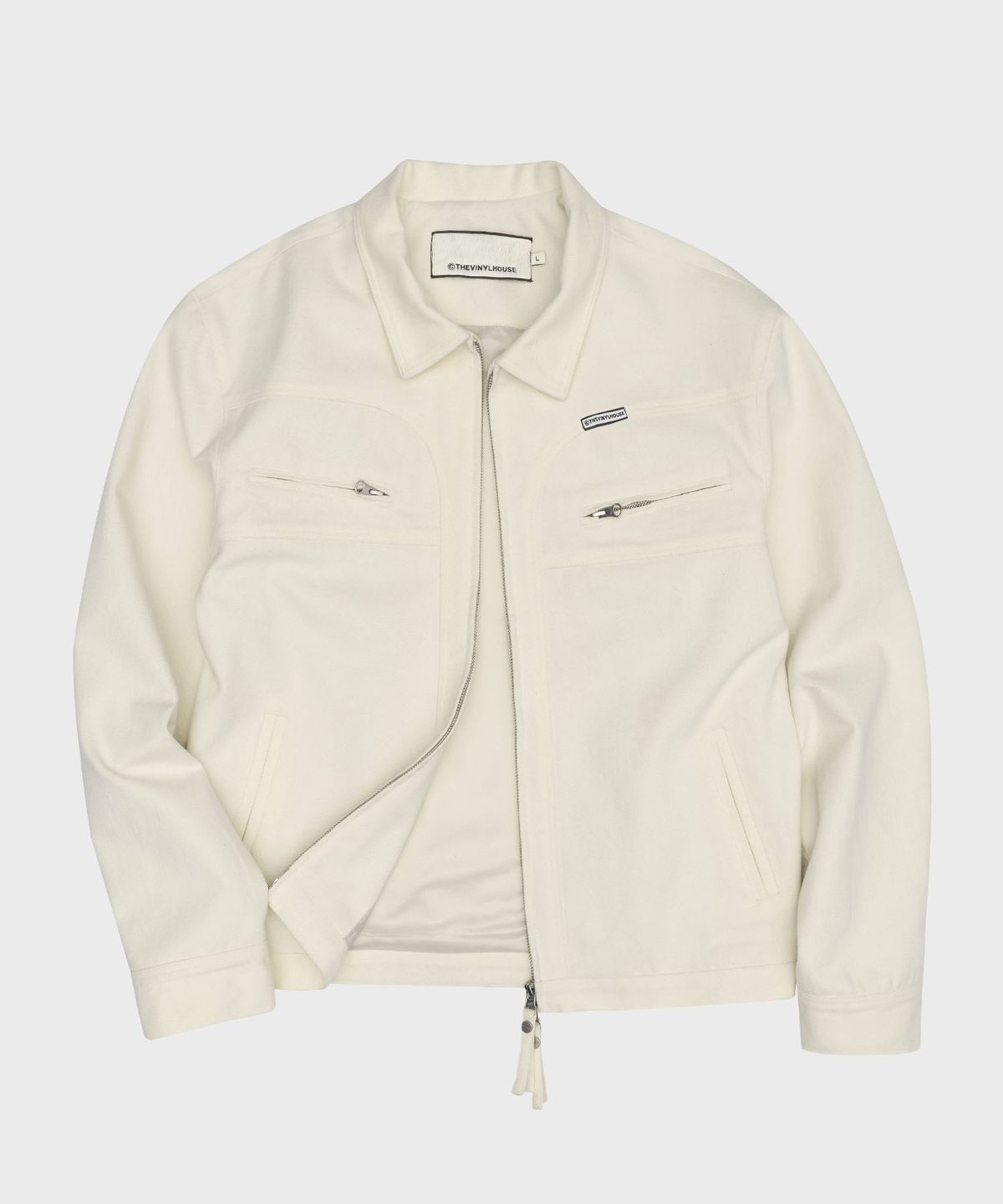 더바이닐하우스(THEVINYLHOUSE) BABBITT BUCKLE WORK JACKET CREAM (VH2ESUJ240A)