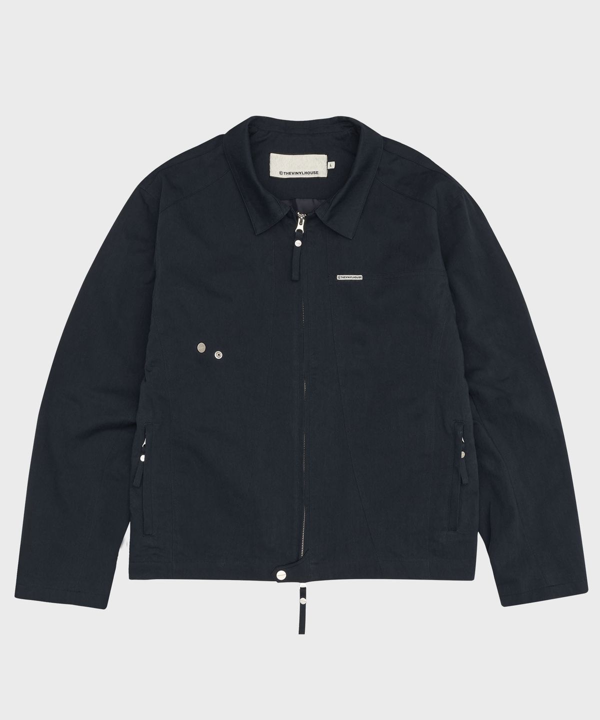 더바이닐하우스(THEVINYLHOUSE) 2WAY ZIP SINGLE JACKET NAVY (VH2ESUJ242A)