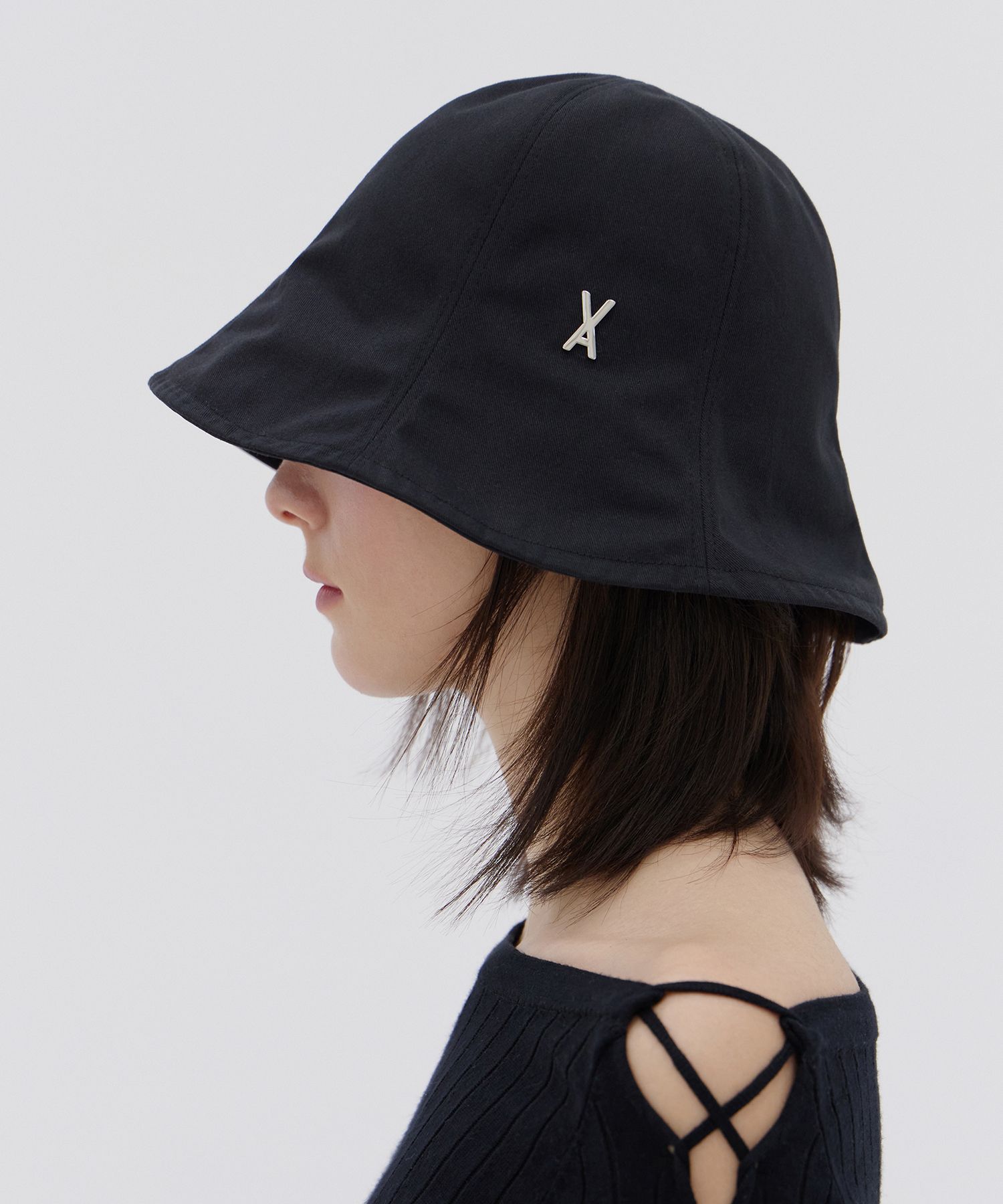 MUSINSA | VARZAR VA stud basic tulip hat black