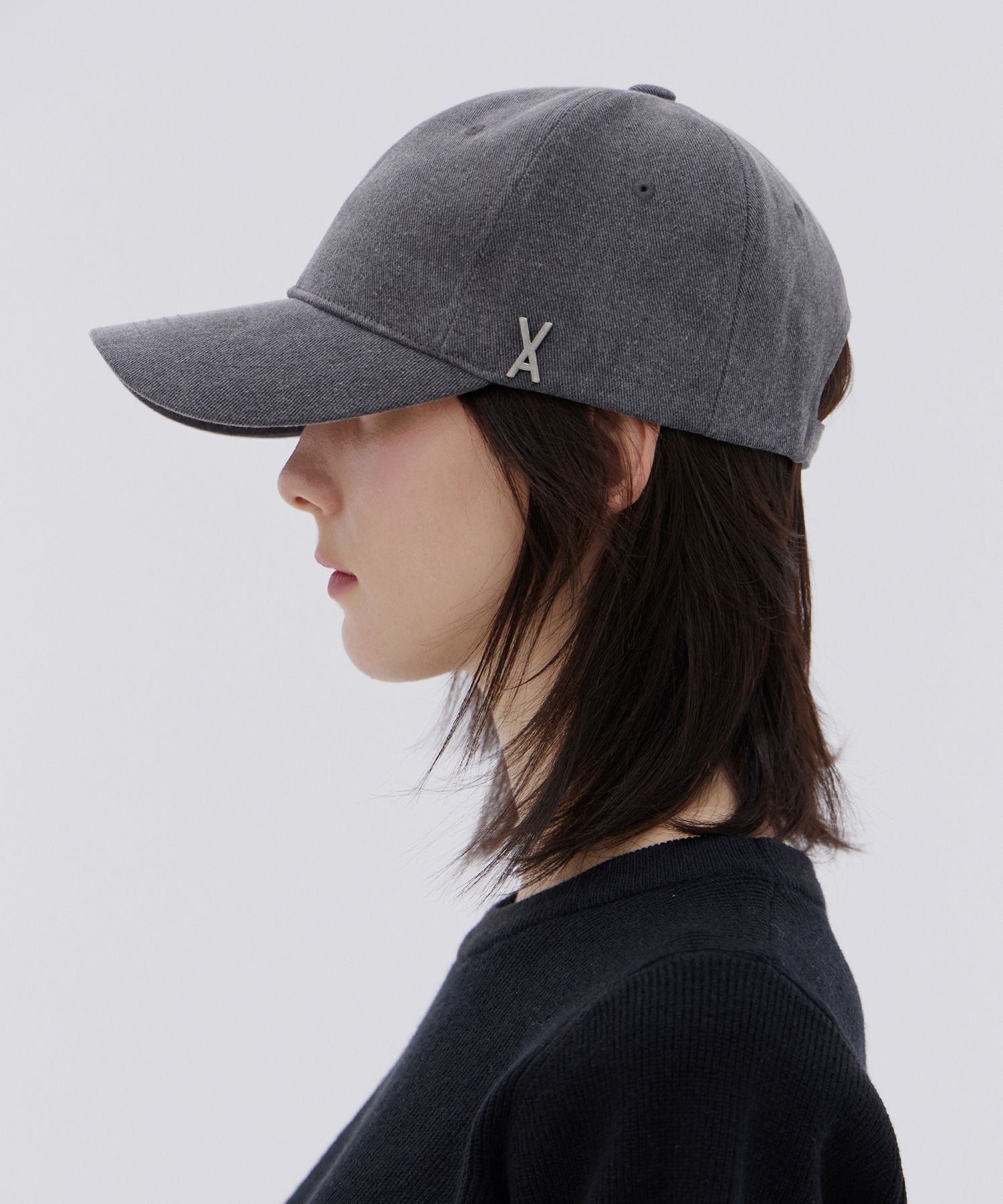 ■VARZAR■ Stud Logo Nylon Newsboy Ball Cap Black varzar956 MUSINSA | VARZAR VA stud pigment ball cap black