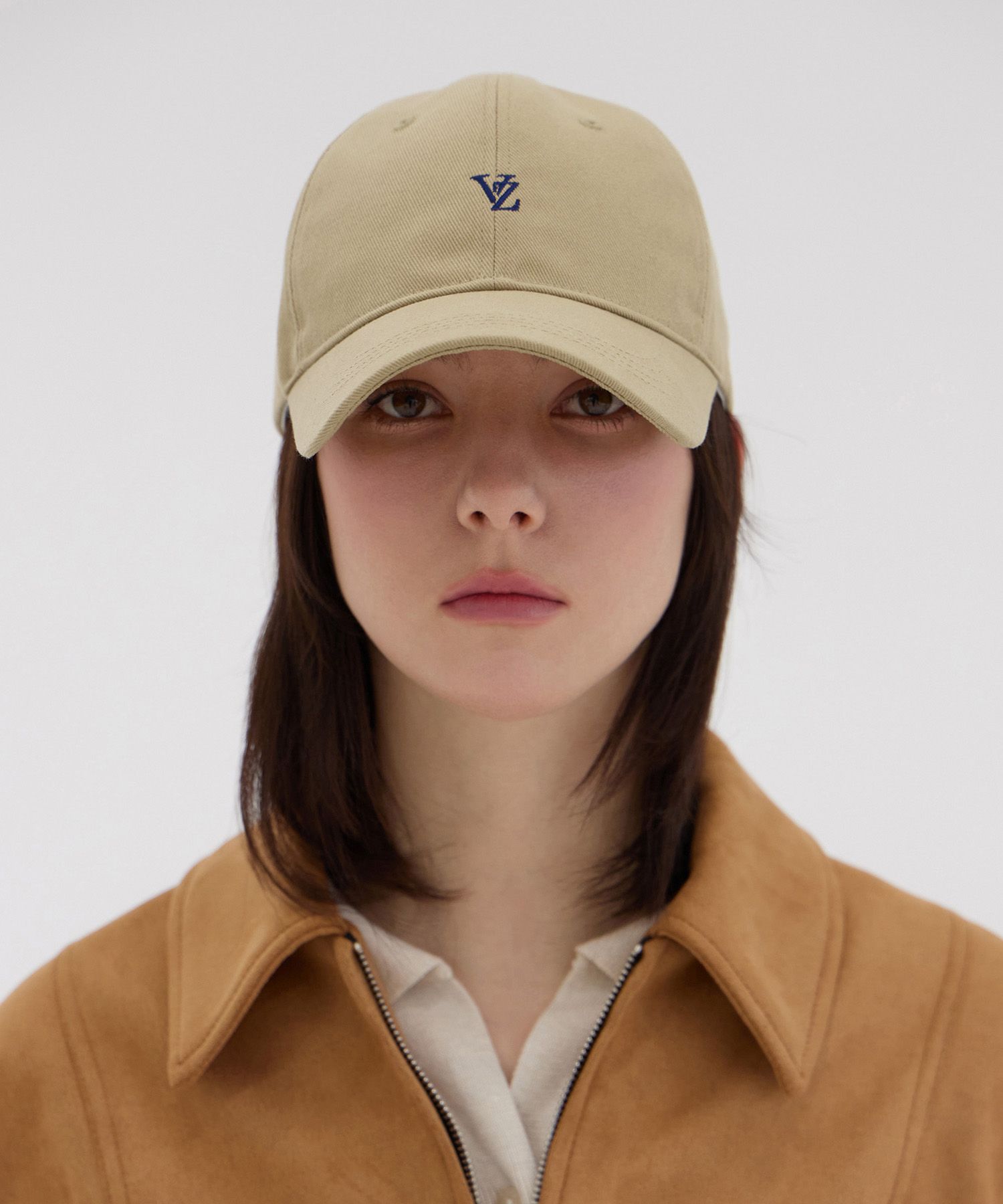 MUSINSA | VARZAR VZ minimal logo ball cap beige