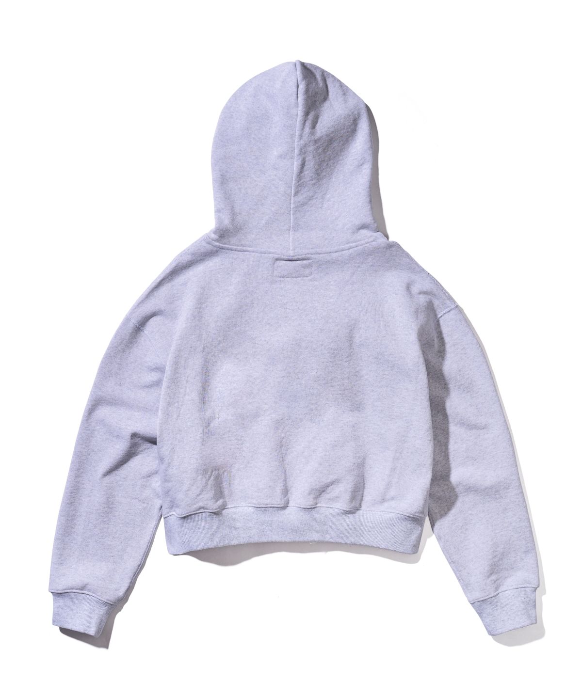 에이카화이트(AECA) BIG LOGO CROP HOODIE-LIGHT GREY/NAVY