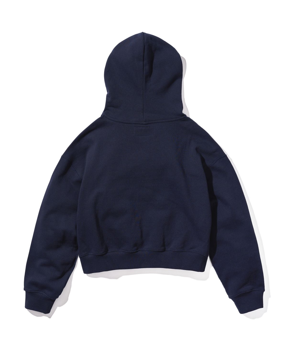 에이카화이트(AECA) BIG LOGO CROP HOODIE-NAVY/WHITE