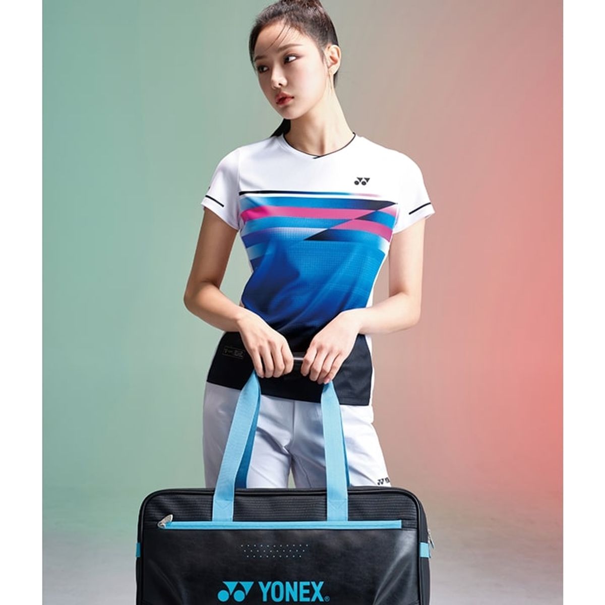 요넥스(YONEX) 241TS024F 화이트 여성용 그라데이션 게임웨어