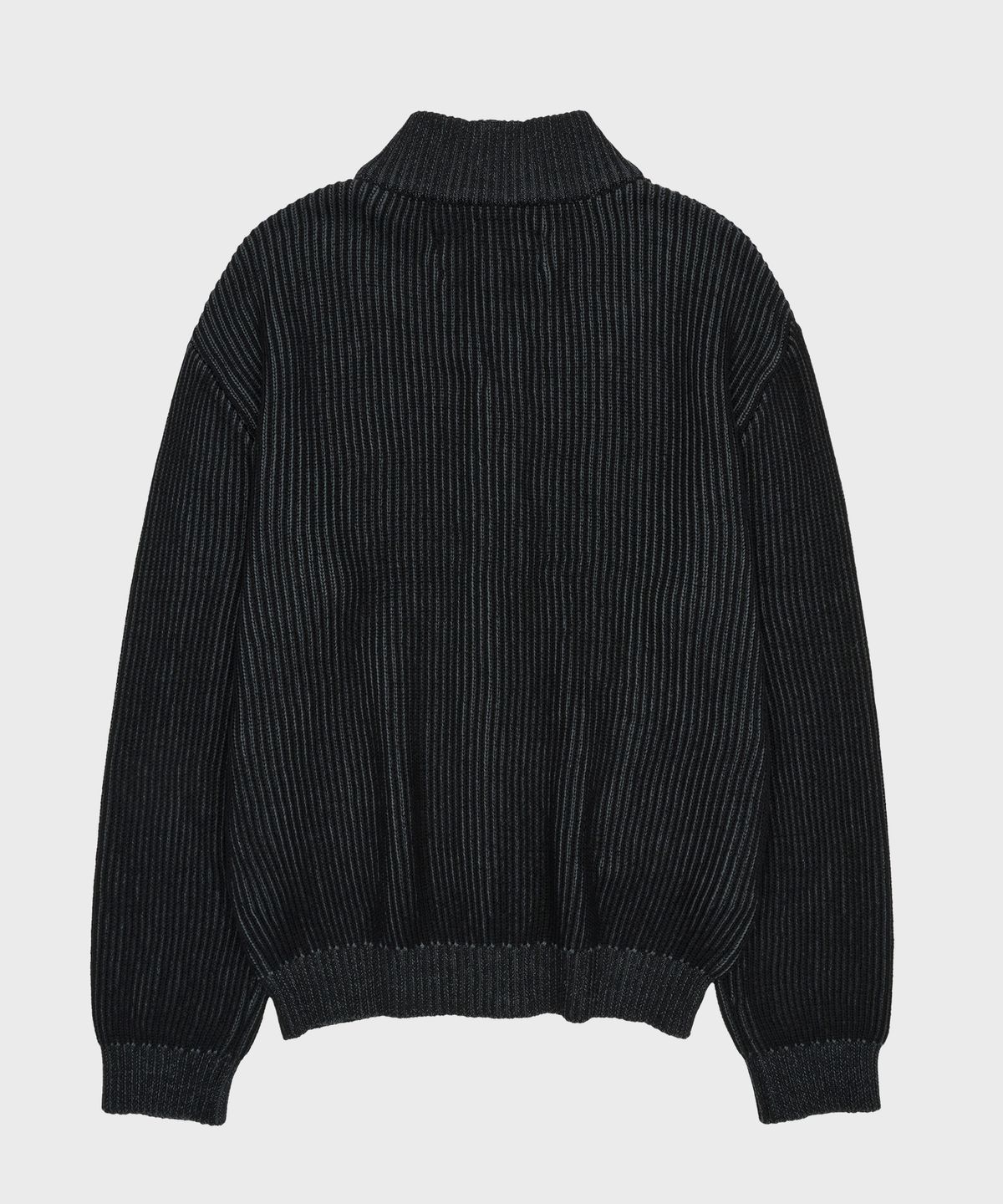 더바이닐하우스(THEVINYLHOUSE) VERTICAL PATTERN CARDIGAN BLACK (VH2ESUK680A)