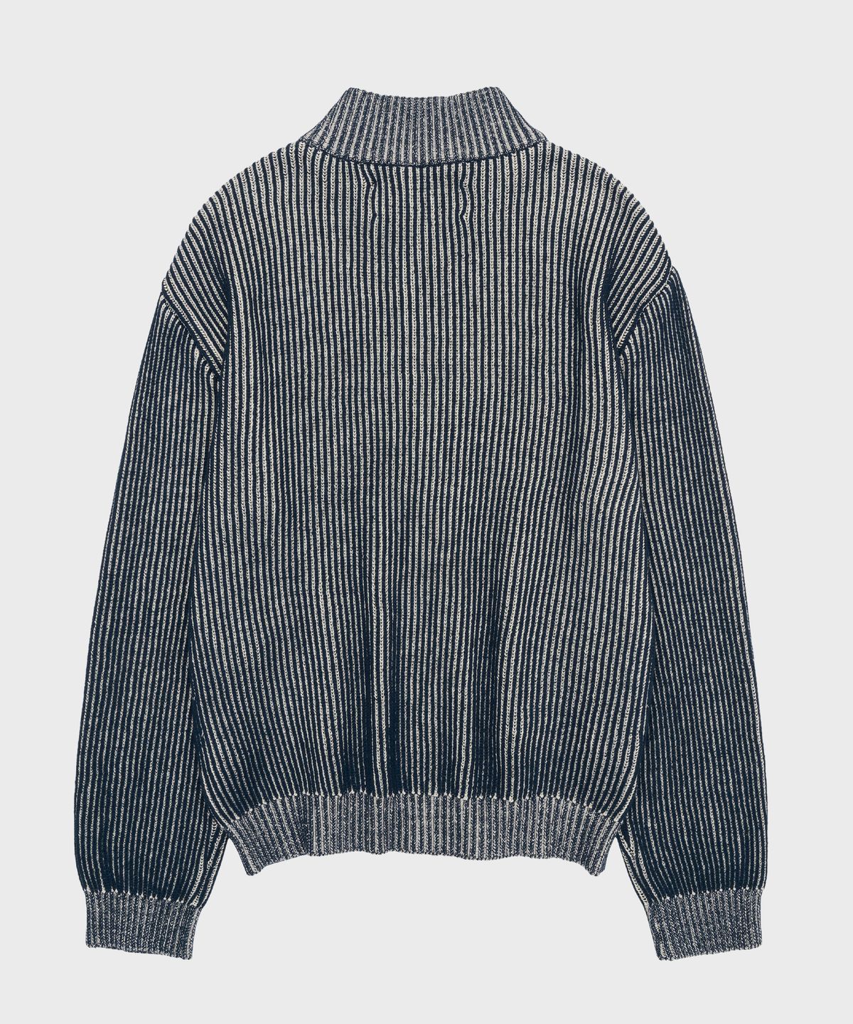 더바이닐하우스(THEVINYLHOUSE) VERTICAL PATTERN CARDIGAN BLUE (VH2ESUK680A)