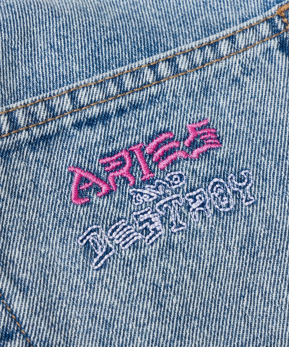 에리즈 얼라이즈(ARIES) (U) 애시드 워시 배튼 진 블루 ACID WASH BATTEN JEAN BLUE