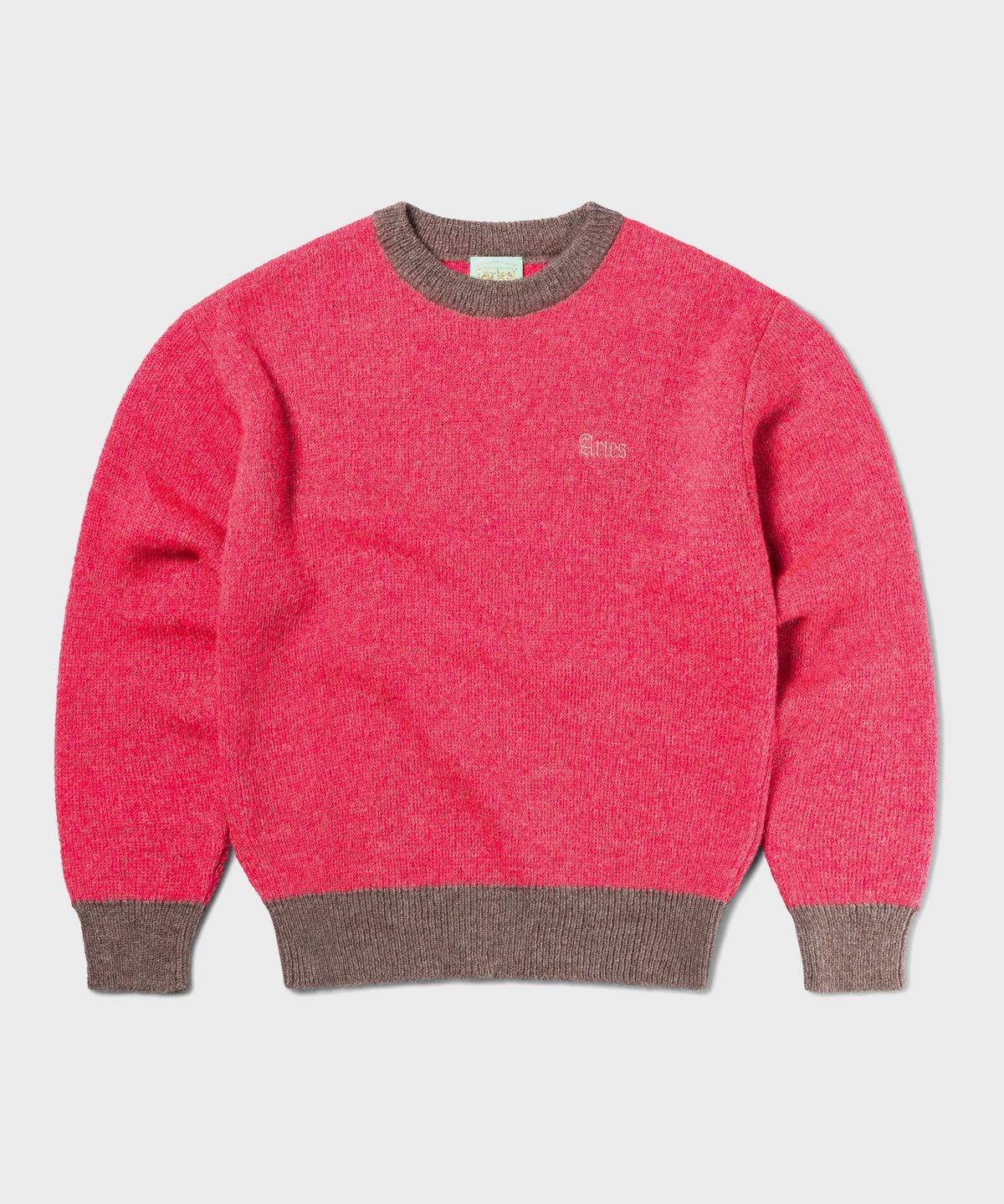 에리즈 얼라이즈(ARIES) (U) 브러시 모헤어 크루넥 니트 핑크 BRUSHED MOHAIR CREW NECK KNIT PINK