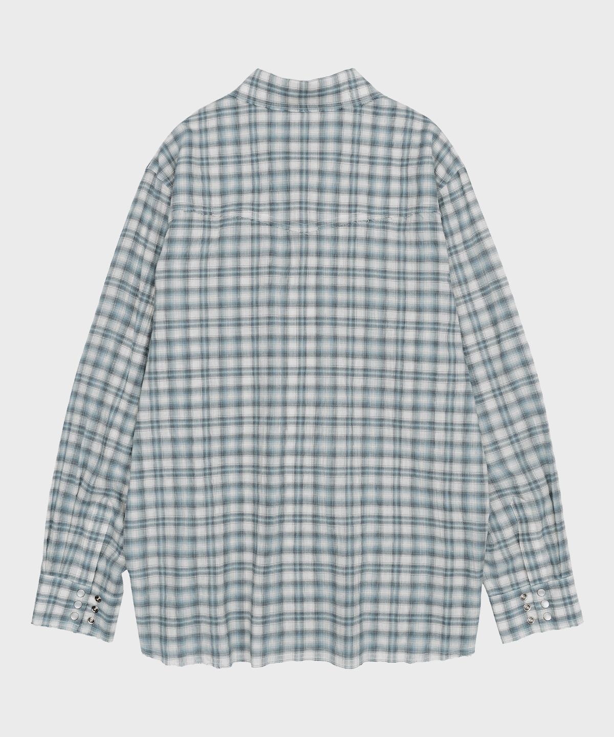 더바이닐하우스(THEVINYLHOUSE) WESTERN CHECK SHIRTS GREY (VH2ESUW321A)