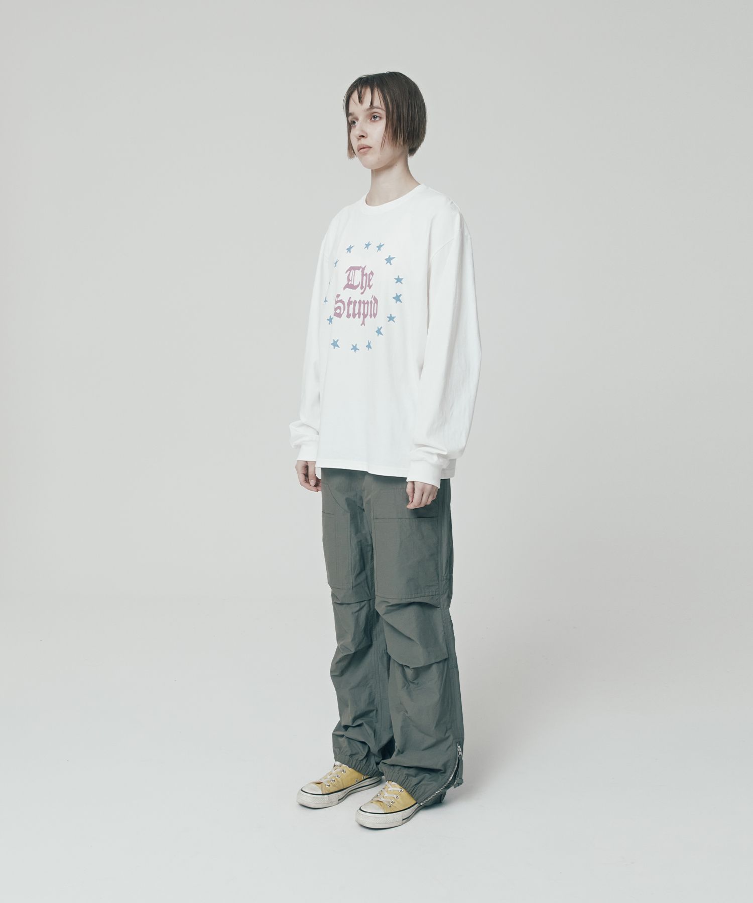 MUSINSA | THEVINYLHOUSE SIDE ZIP PARACHUTE PANTS KHAKI