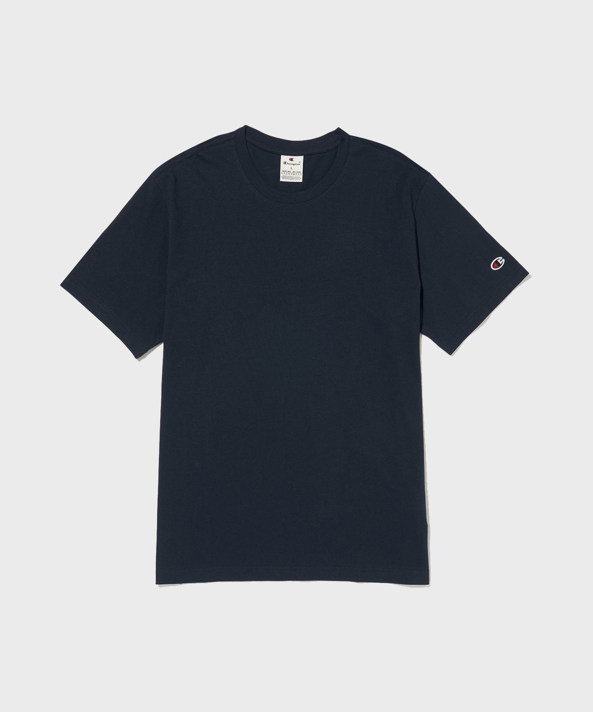 챔피온(CHAMPION) 베이직 반팔 티셔츠 2팩 White/Navy