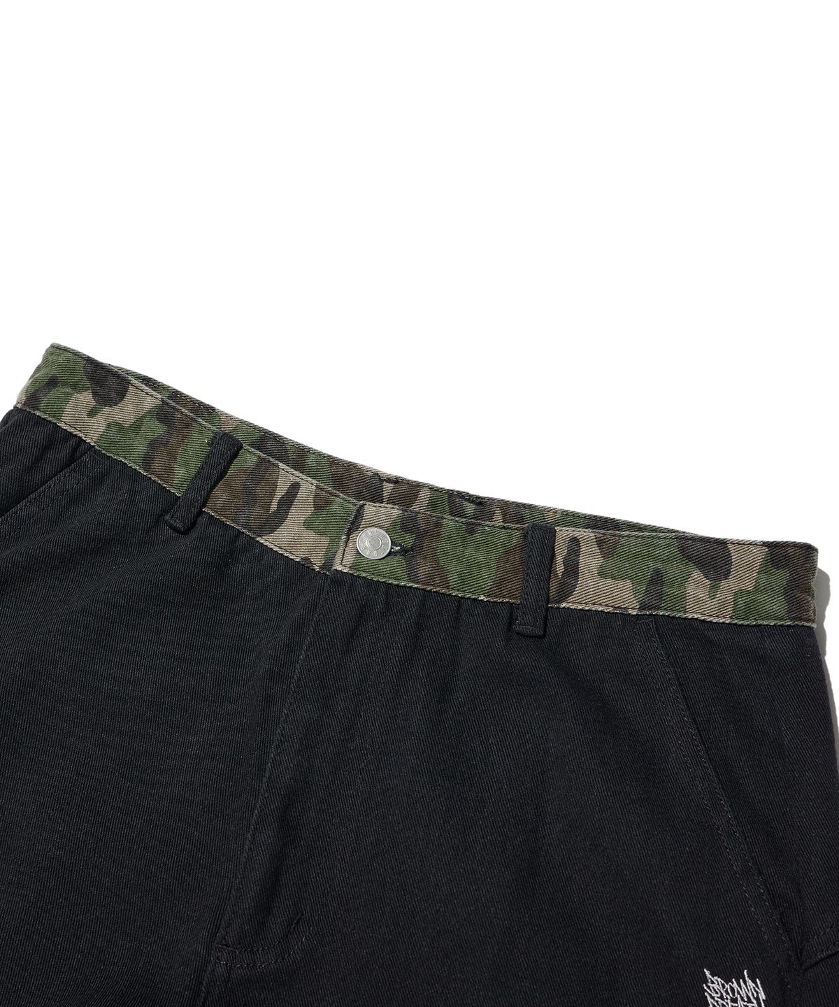 브라운브레스(BROWNBREATH) TAG BLOCK PANTS - BLACK