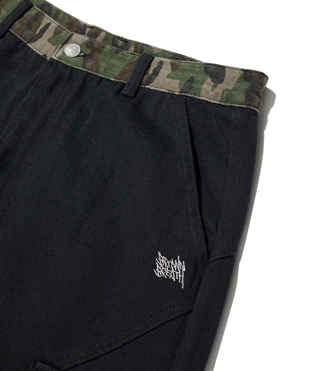 브라운브레스(BROWNBREATH) TAG BLOCK PANTS - BLACK