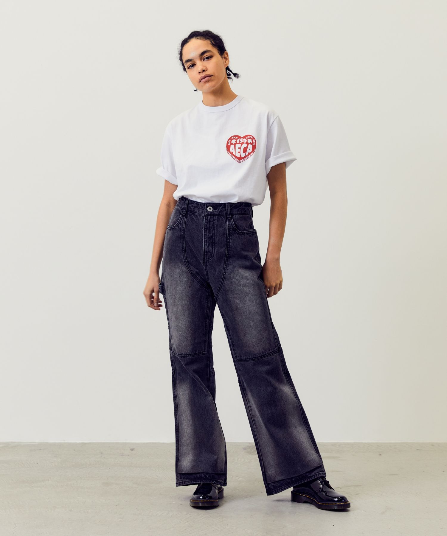 MUSINSA | AECA WHITE AECA LOVE HALF SLEEVE-WHITE
