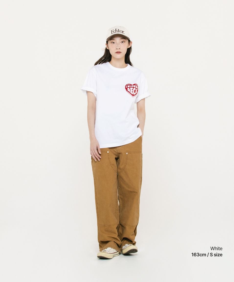 MUSINSA | AECA WHITE AECA LOVE HALF SLEEVE-WHITE