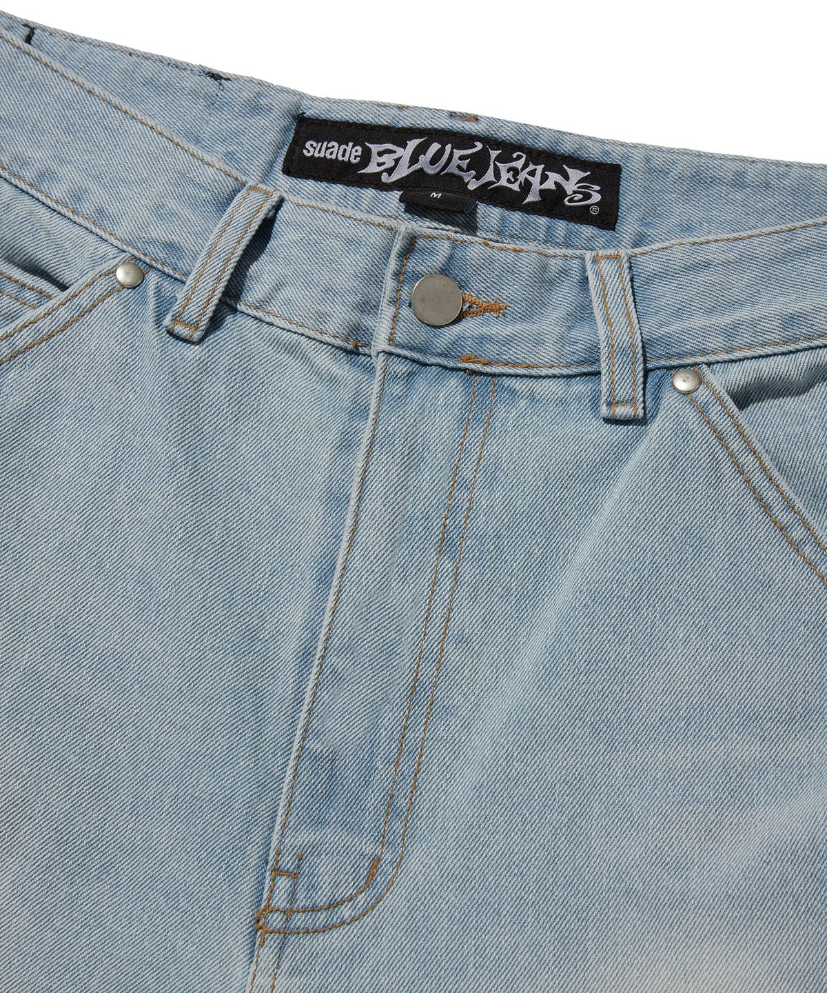 스웨이드(SUADE) DAMAGED DOUBLE KNEE PANTS [LIGHT BLUE]