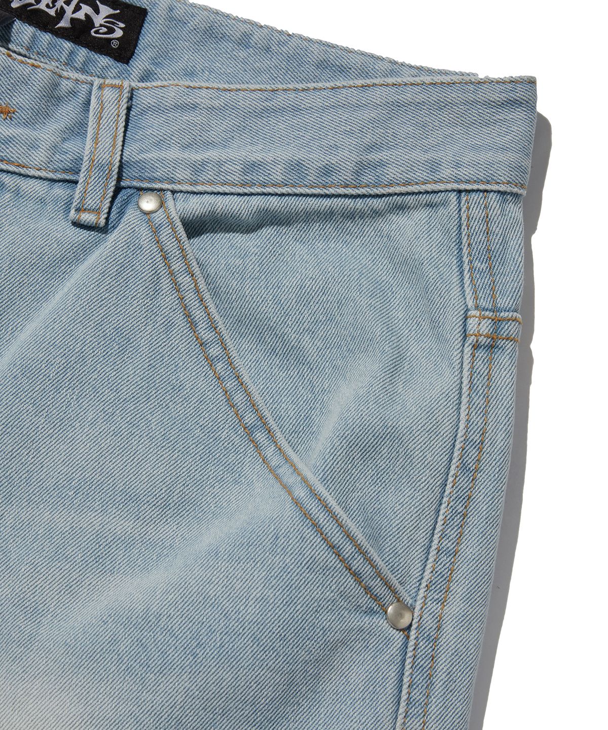 스웨이드(SUADE) DAMAGED DOUBLE KNEE PANTS [LIGHT BLUE]