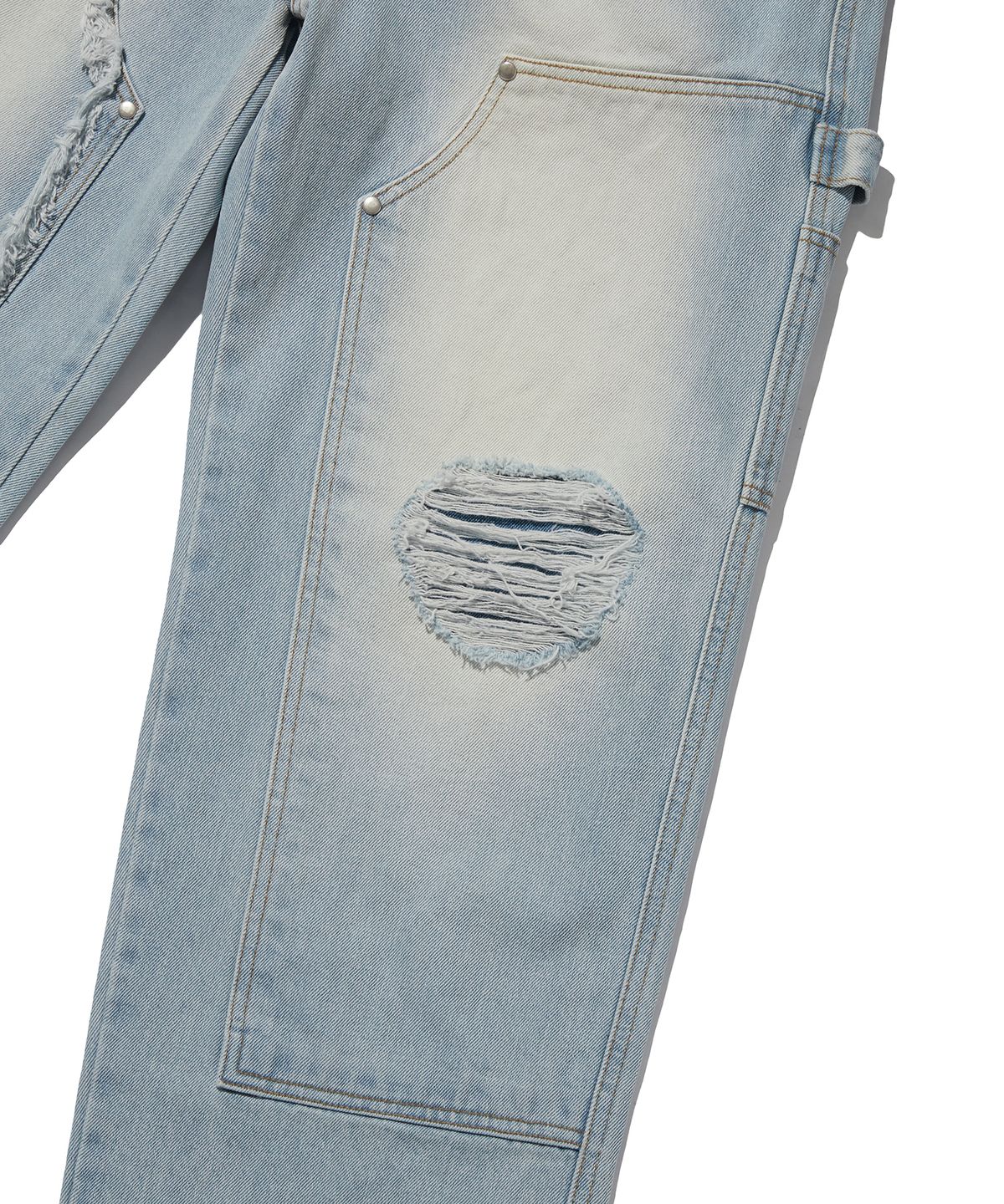 스웨이드(SUADE) DAMAGED DOUBLE KNEE PANTS [LIGHT BLUE]