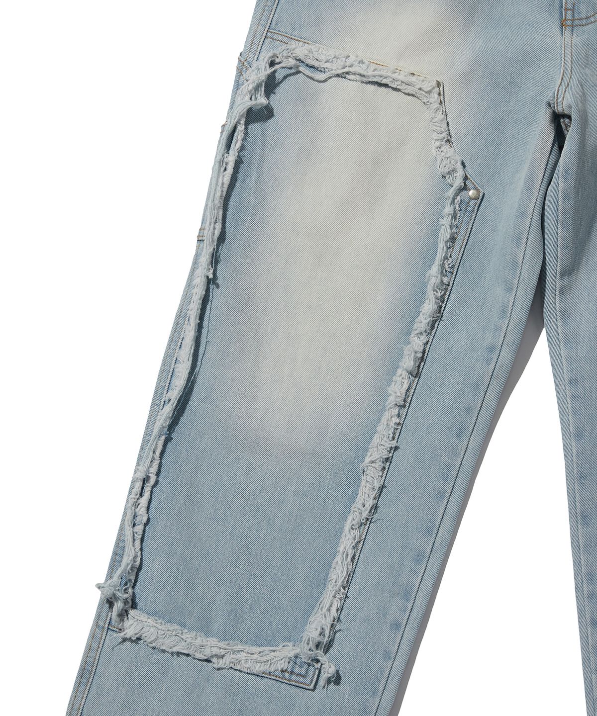 스웨이드(SUADE) DAMAGED DOUBLE KNEE PANTS [LIGHT BLUE]