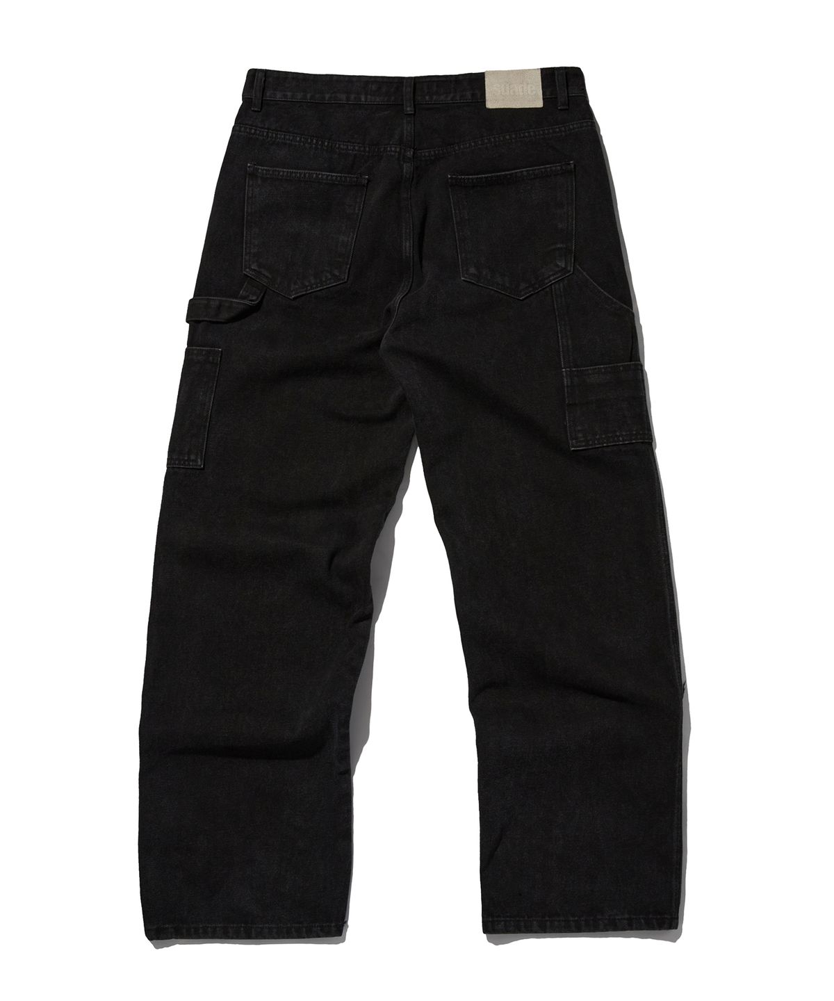 스웨이드(SUADE) DAMAGED DOUBLE KNEE PANTS [BLACK]