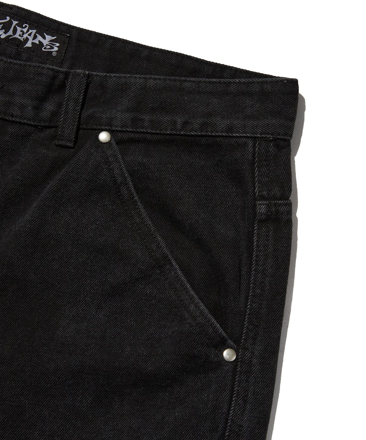 스웨이드(SUADE) DAMAGED DOUBLE KNEE PANTS [BLACK]