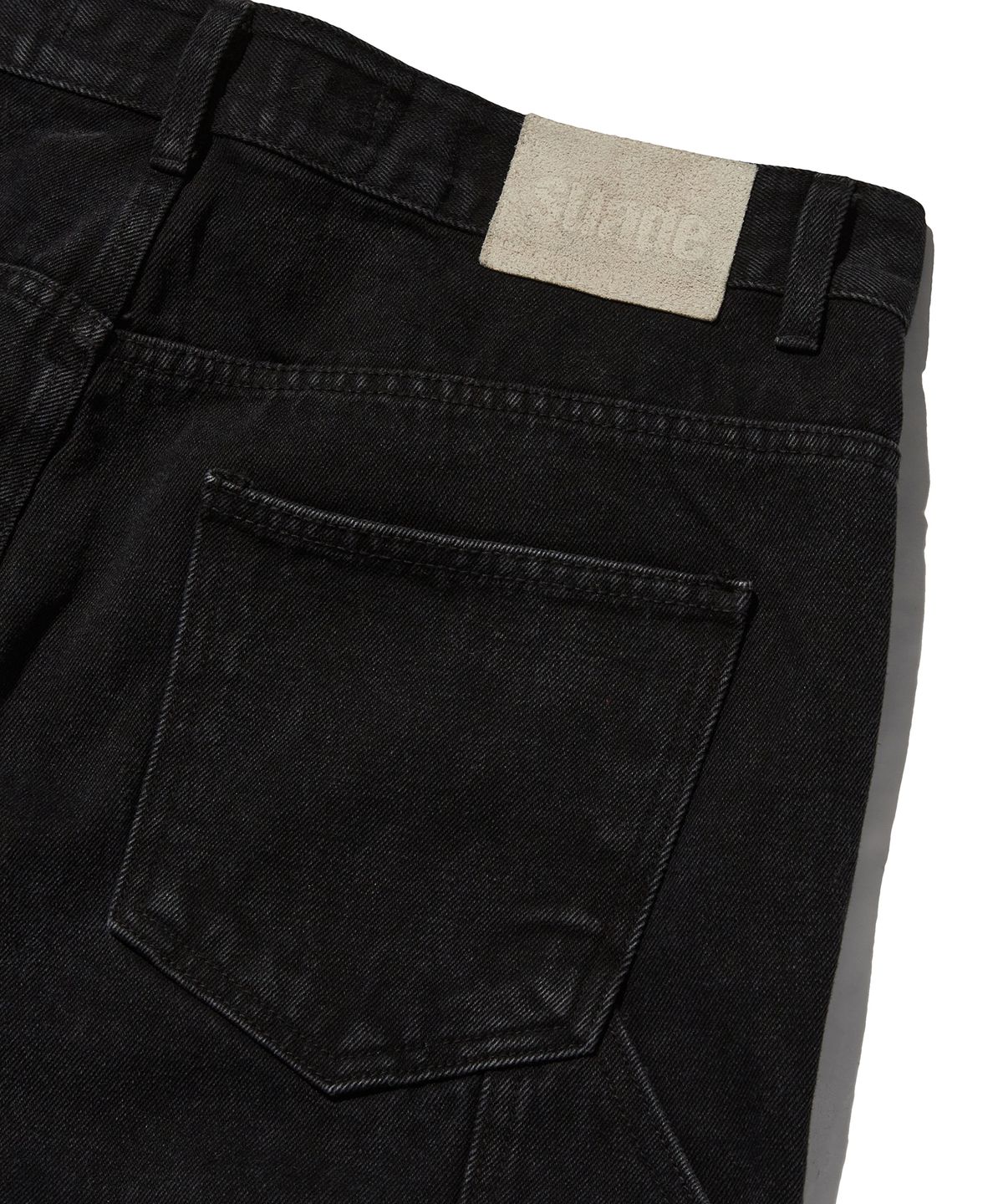 스웨이드(SUADE) DAMAGED DOUBLE KNEE PANTS [BLACK]