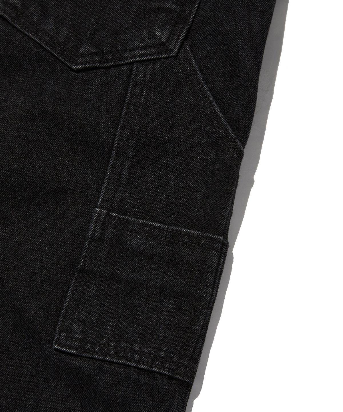 스웨이드(SUADE) DAMAGED DOUBLE KNEE PANTS [BLACK]