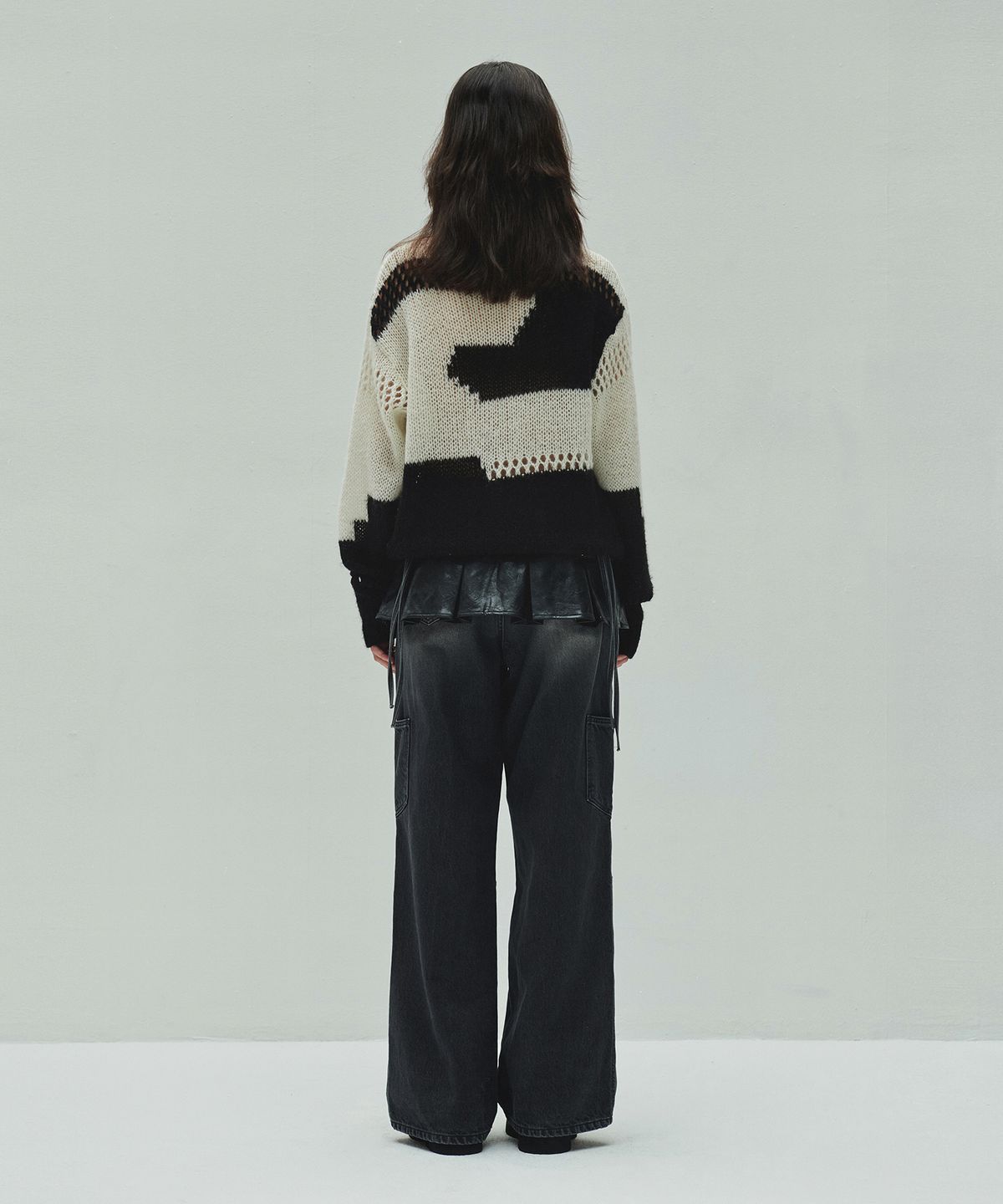 다이애그널(DIAGONAL) LOOSE COLOR MIX KNIT (black)