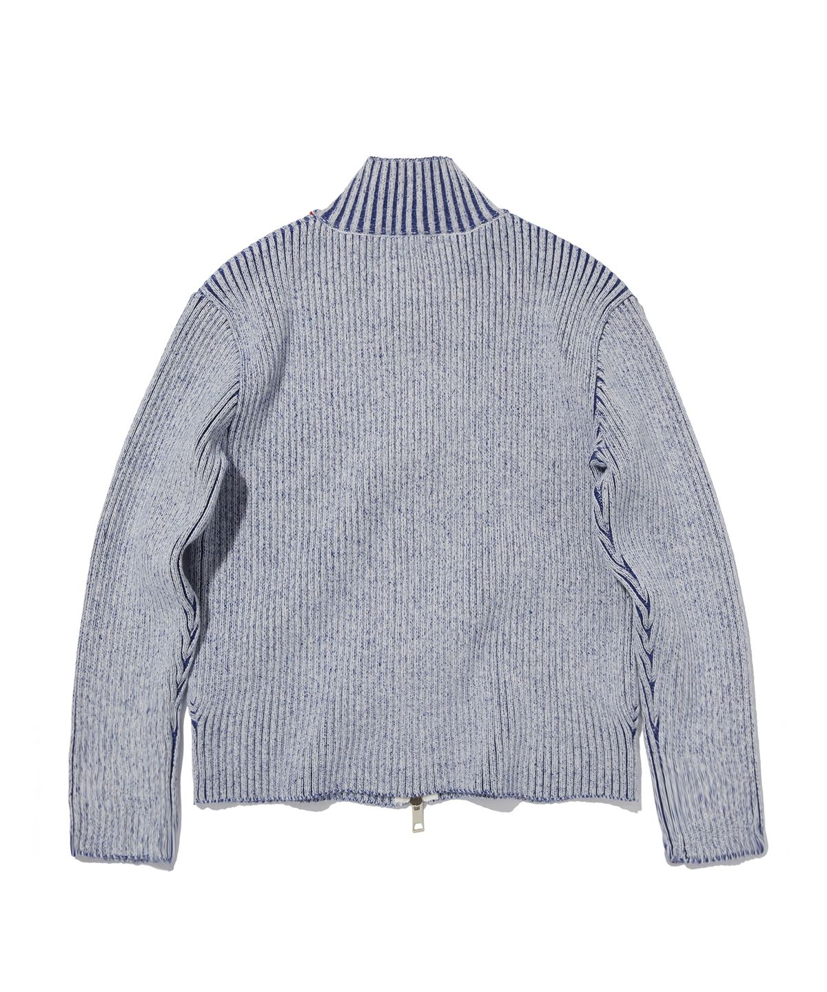 스웨이드(SUADE) FANCY CROP KNIT ZIP UP [BLUE]