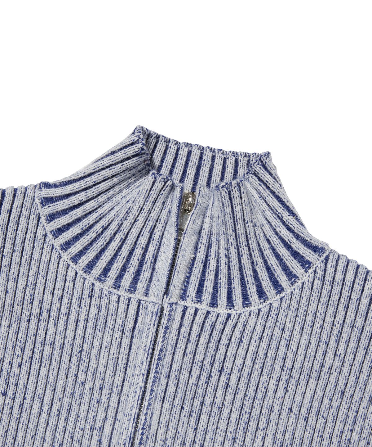 스웨이드(SUADE) FANCY CROP KNIT ZIP UP [BLUE]
