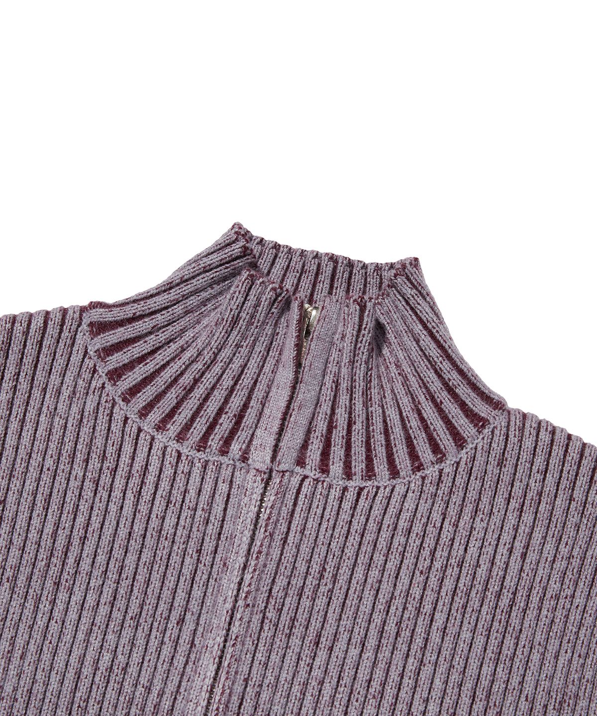 스웨이드(SUADE) FANCY CROP KNIT ZIP UP [BURGUNDY]