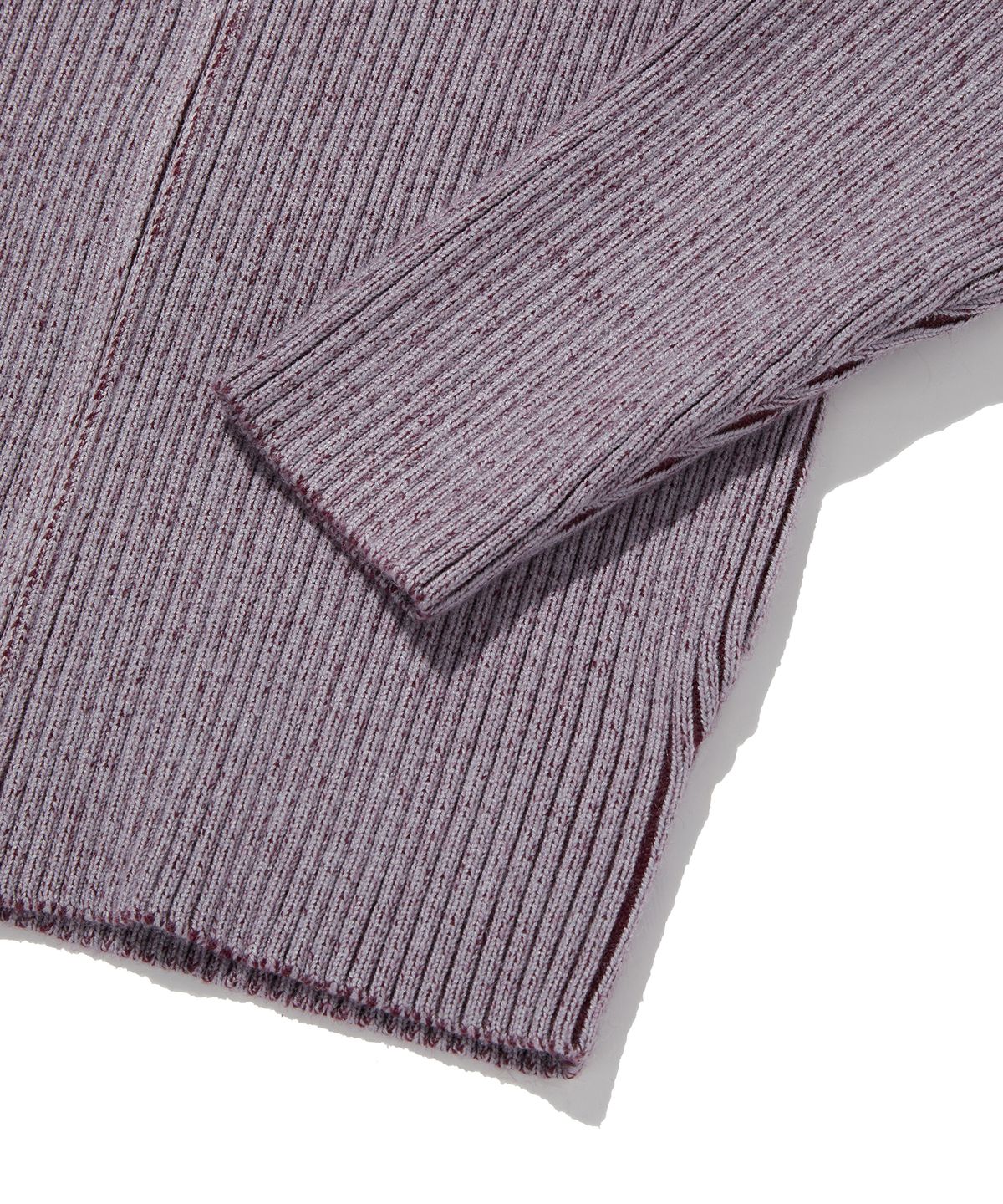 스웨이드(SUADE) FANCY CROP KNIT ZIP UP [BURGUNDY]