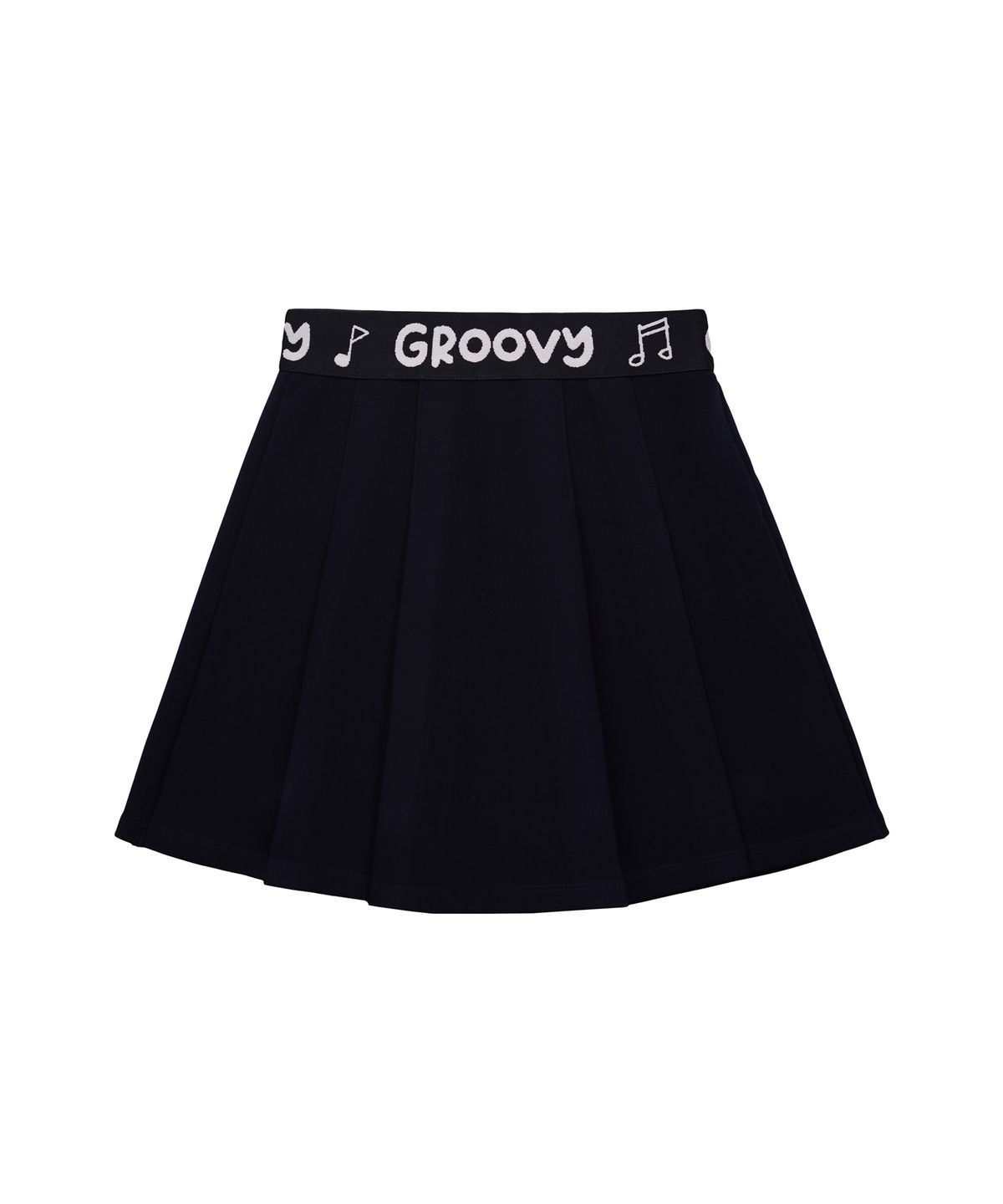 그루비(GROOVY) 시그니처 자가드 밴드 플리츠 스커트