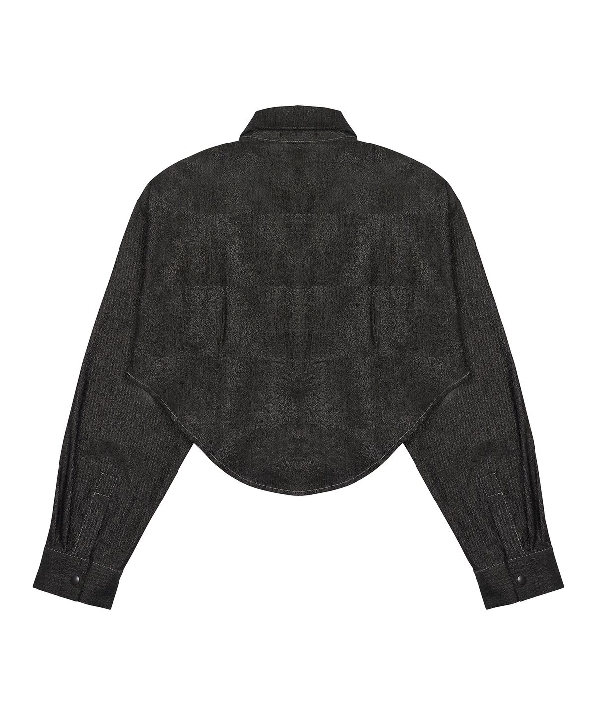 러브이즈트루(LUVISTRUE) NM DENIM CROP SHIRT(BLACK)
