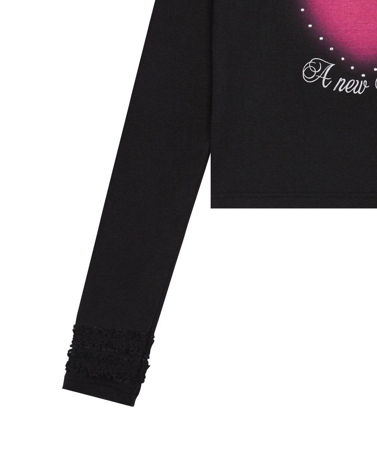 러브이즈트루(LUVISTRUE) NM HEART HOTFIX TEE(BLACK)