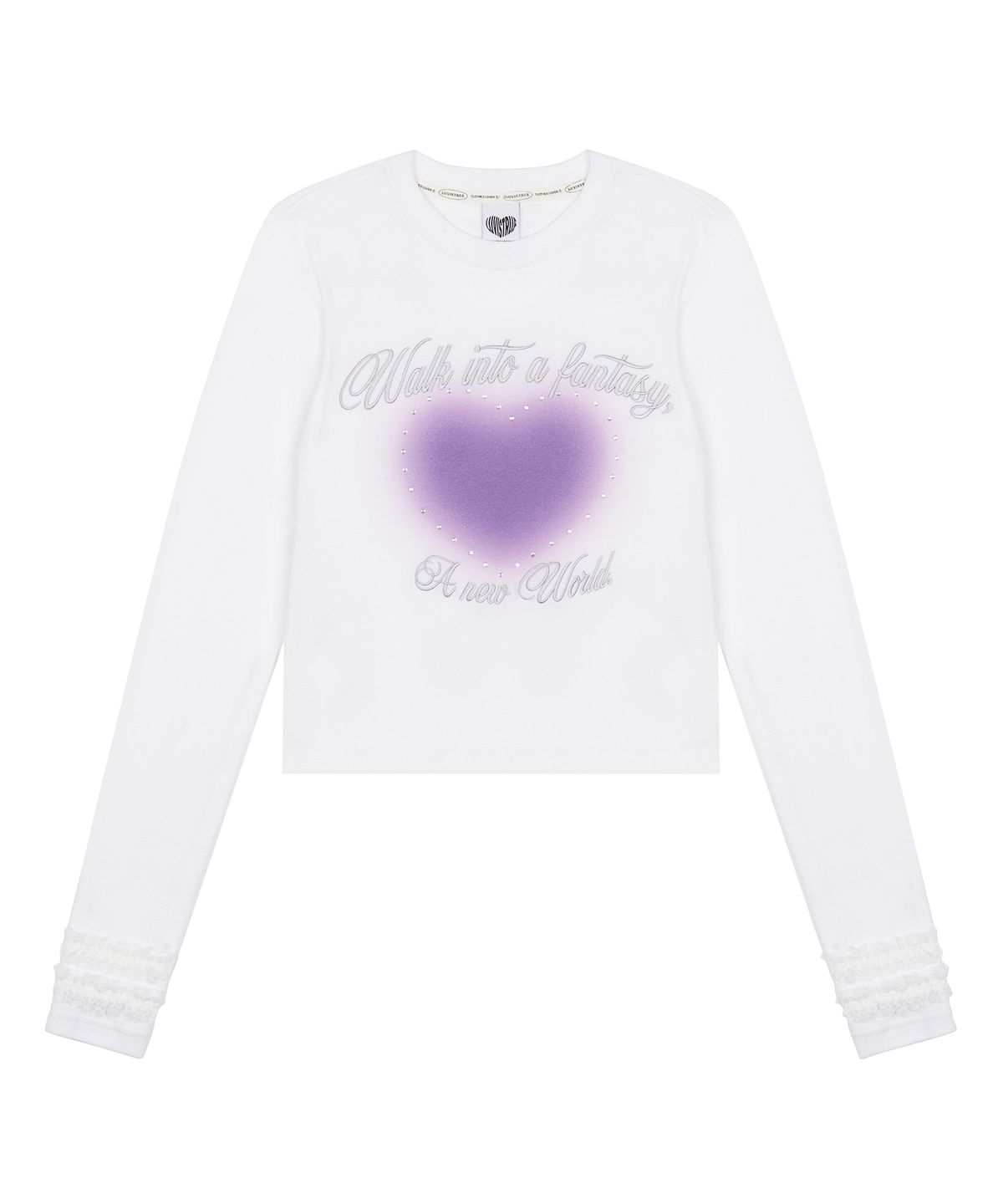 러브이즈트루(LUVISTRUE) NM HEART HOTFIX TEE(WHITE)