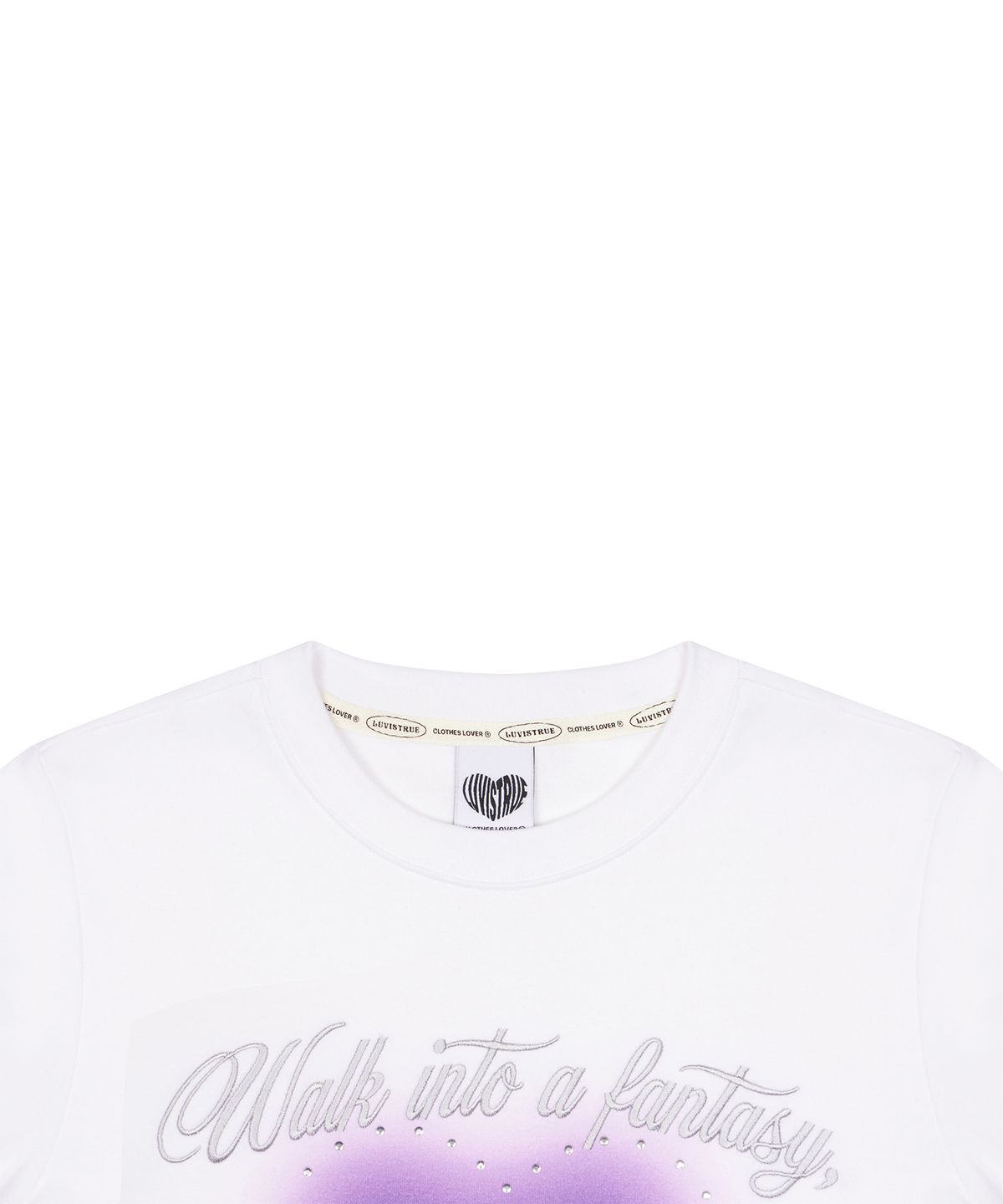 러브이즈트루(LUVISTRUE) NM HEART HOTFIX TEE(WHITE)