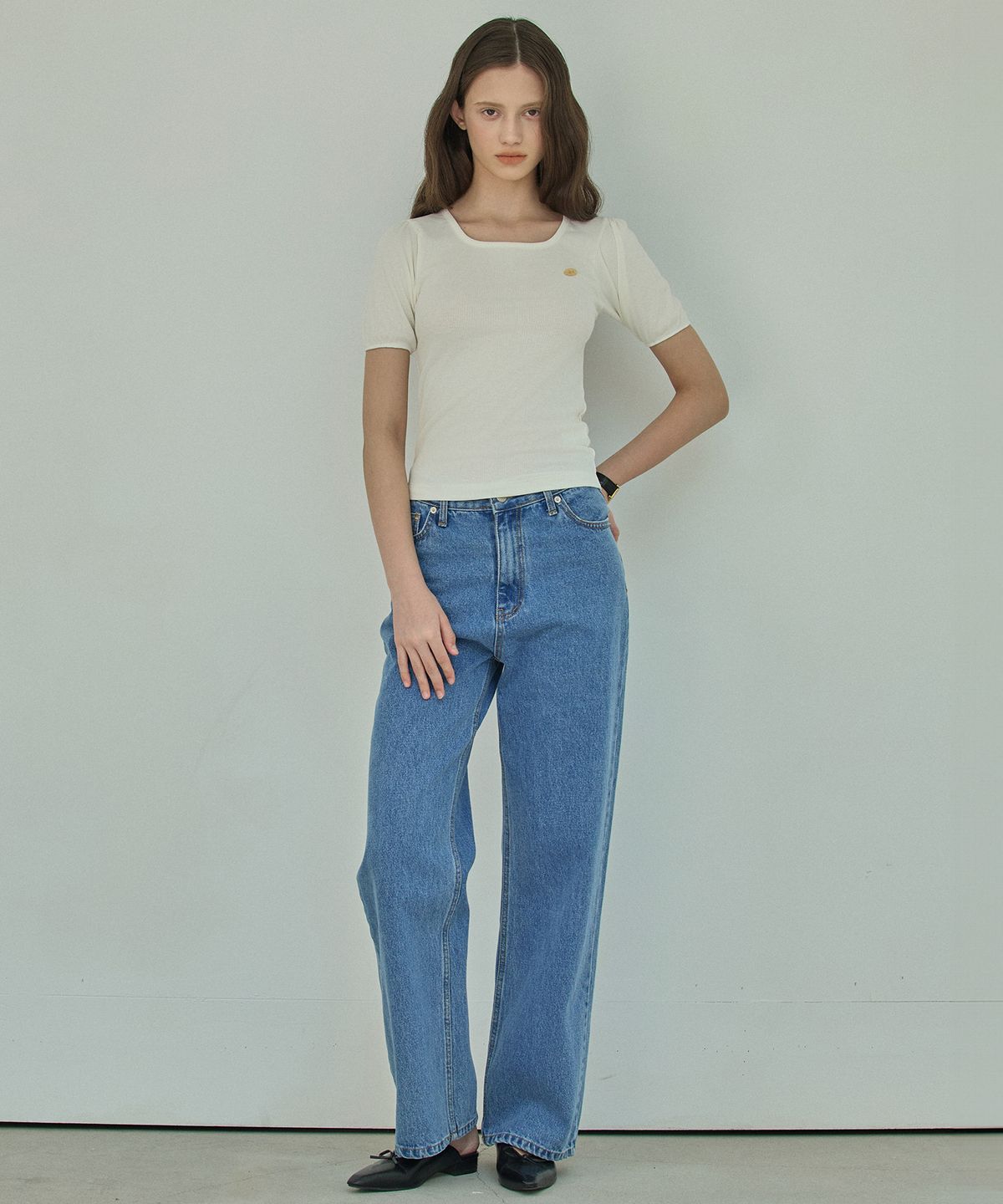 엘리오티(ELLIOTI) Classy Wide Denim Pants_3Color