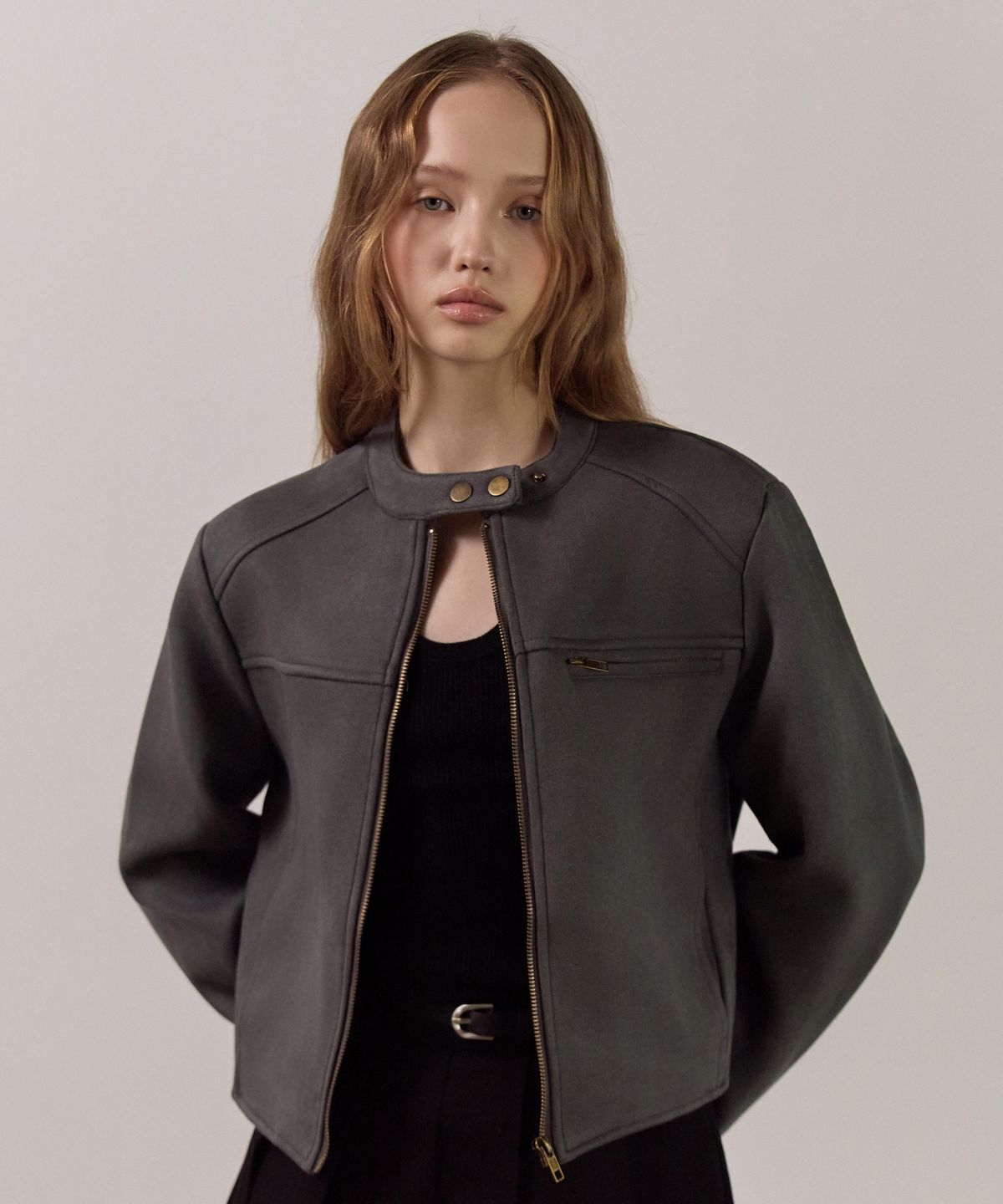 엘리오티(ELLIOTI) Suede Zip-up Jacket_3Color
