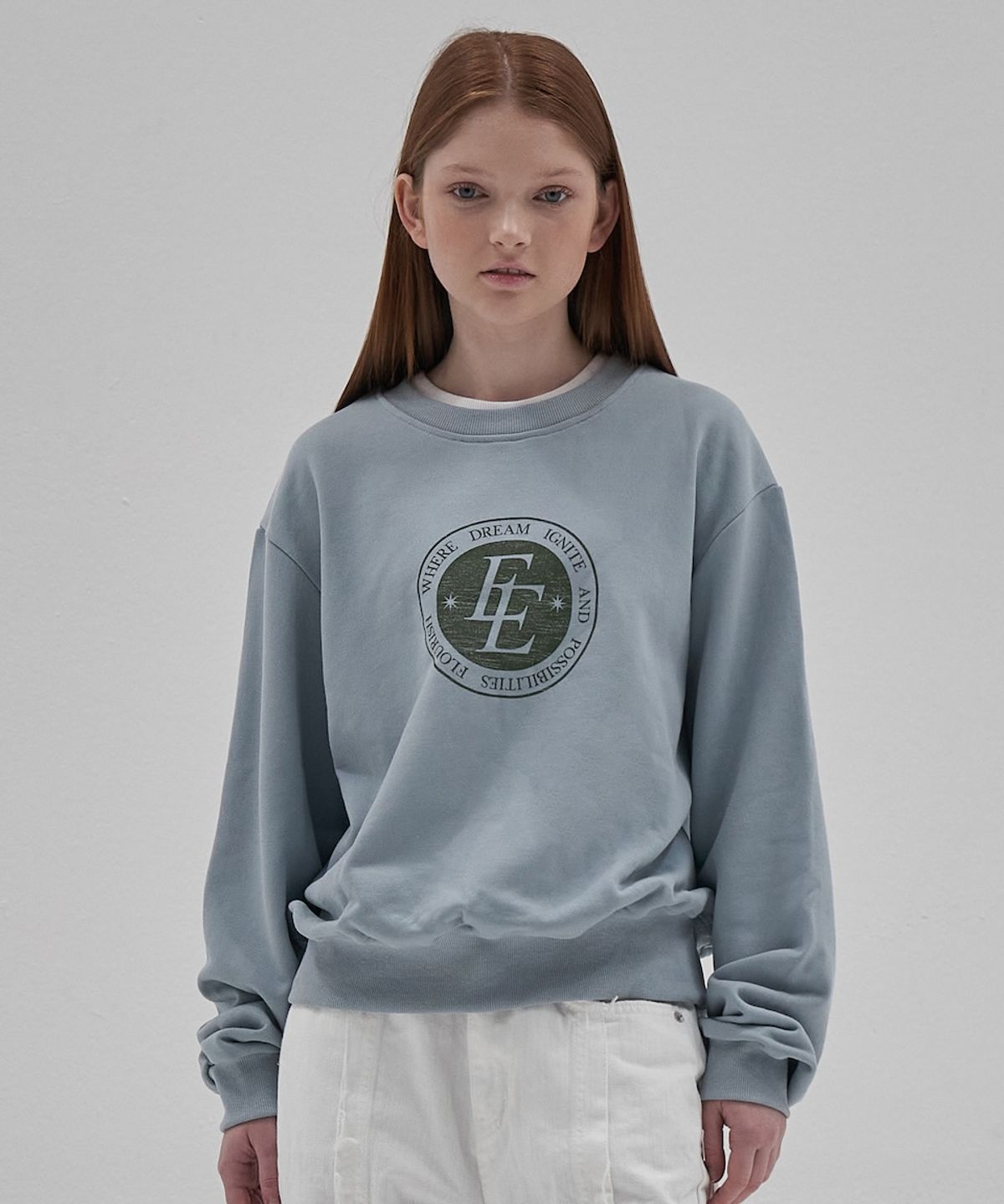 엘리오티(ELLIOTI) Vintage Logo Sweatshirts_Blue
