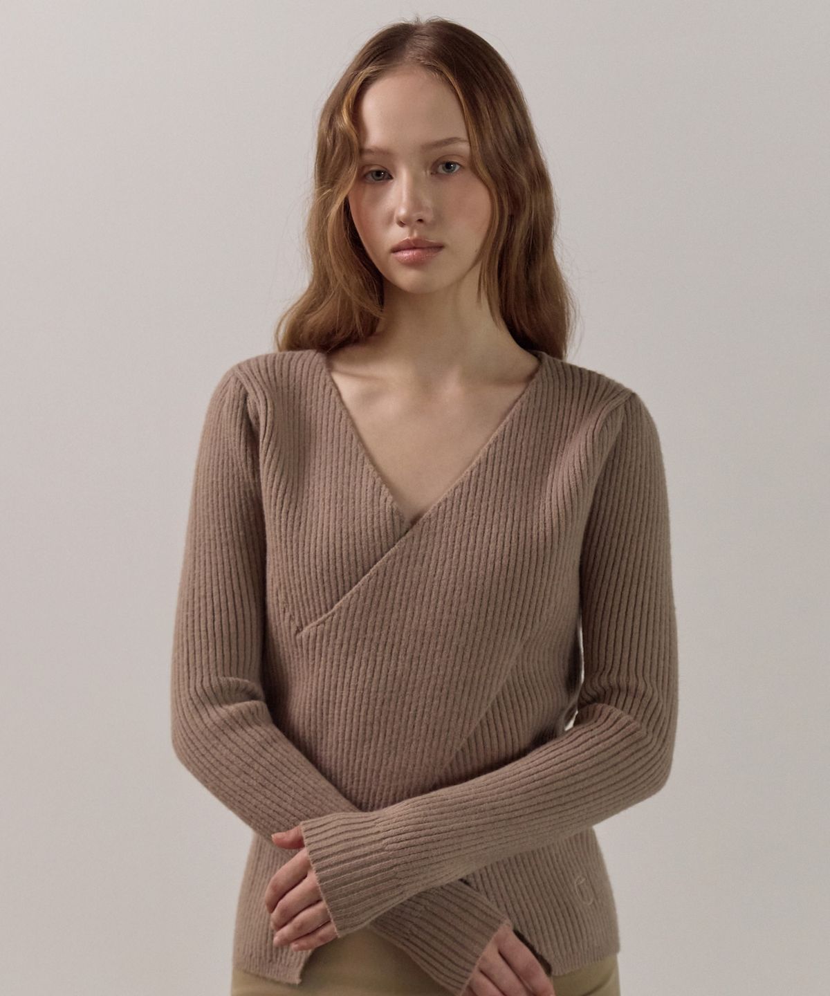 엘리오티(ELLIOTI) Wrap Layered Knit Ts_3Color