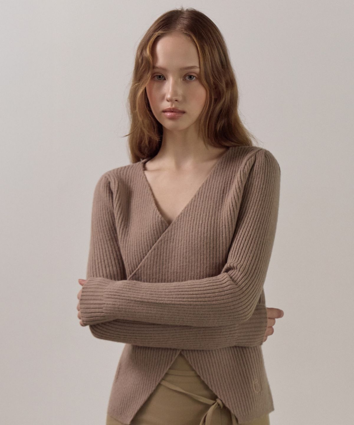 엘리오티(ELLIOTI) Wrap Layered Knit Ts_3Color