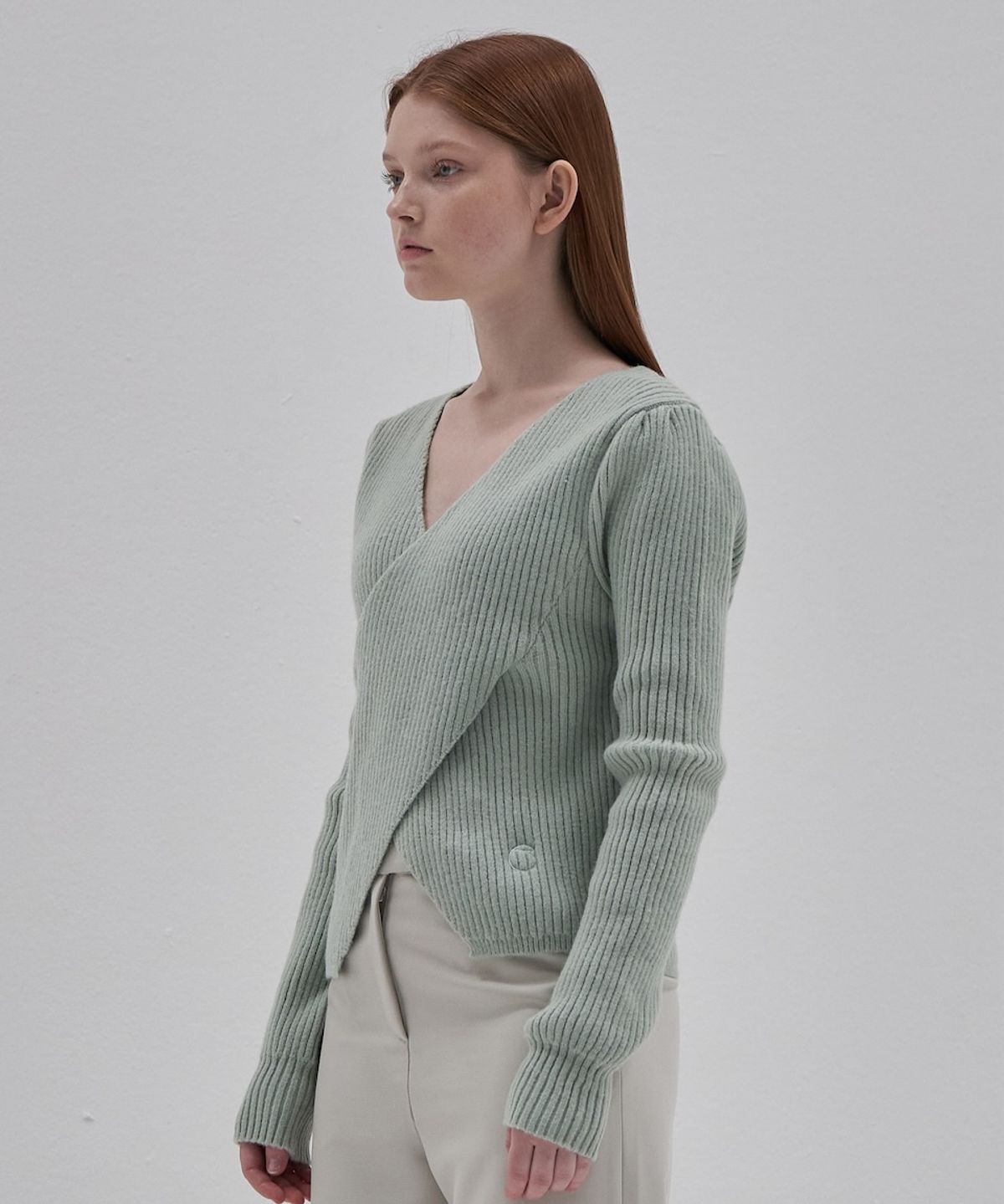 엘리오티(ELLIOTI) Wrap Layered Knit Ts_Mint