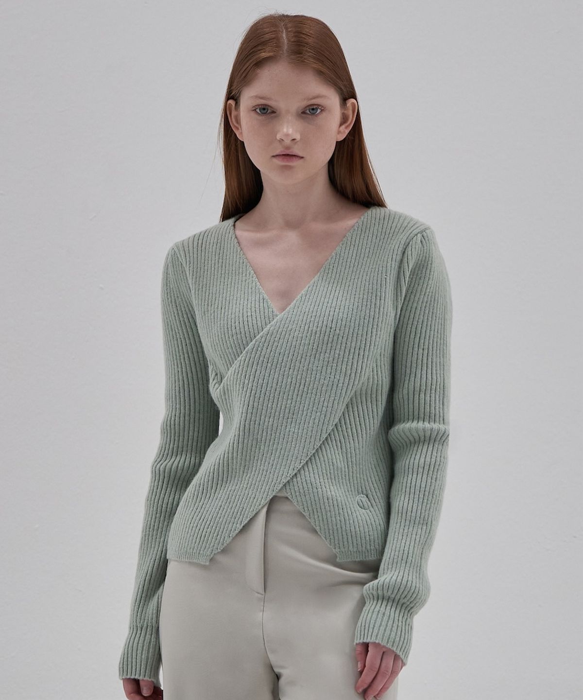 엘리오티(ELLIOTI) Wrap Layered Knit Ts_Mint