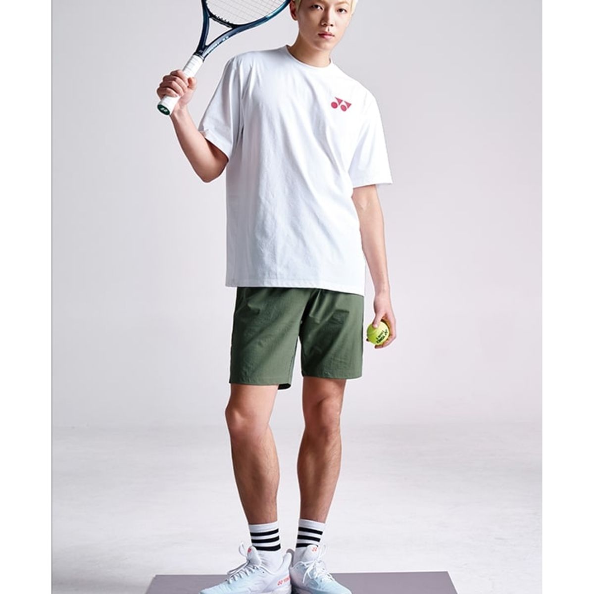 요넥스(YONEX) 241PH009U 블랙/카키/아쿠아 공용 컴포트 5부 우븐 반바지