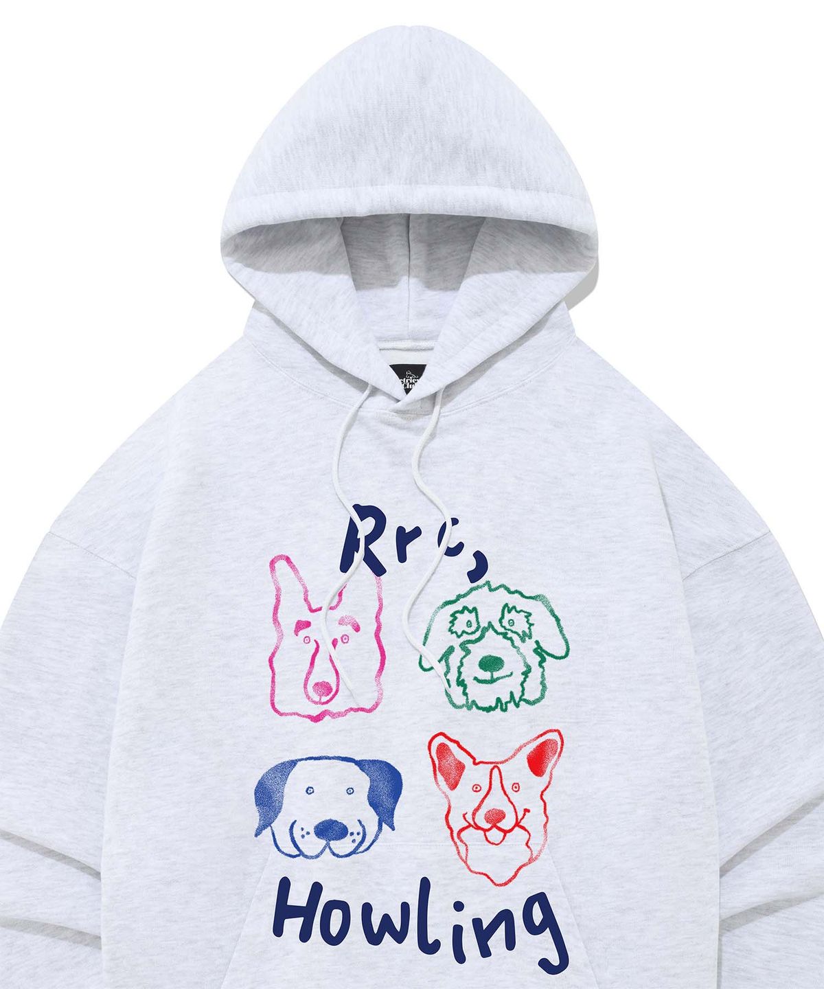 리트리버클럽(RETRIEVER CLUB) COLOR HOWLING HOODIE [MELANGE GRAY]